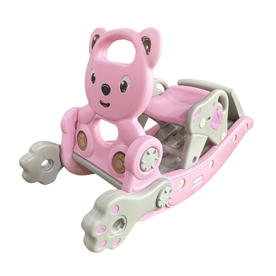 Convertible slide and rocker playset