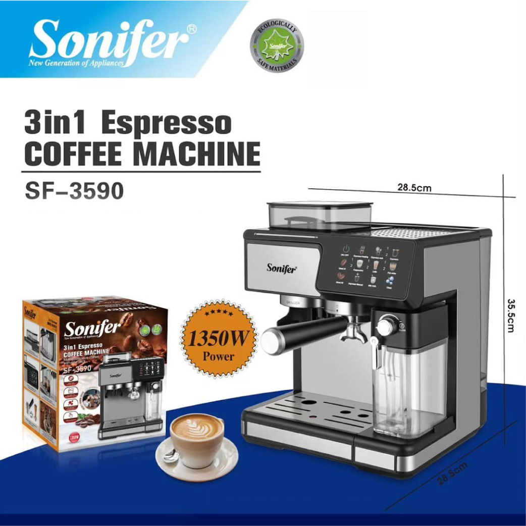 Sonifer - 3in1 Espresso Coffee Machine