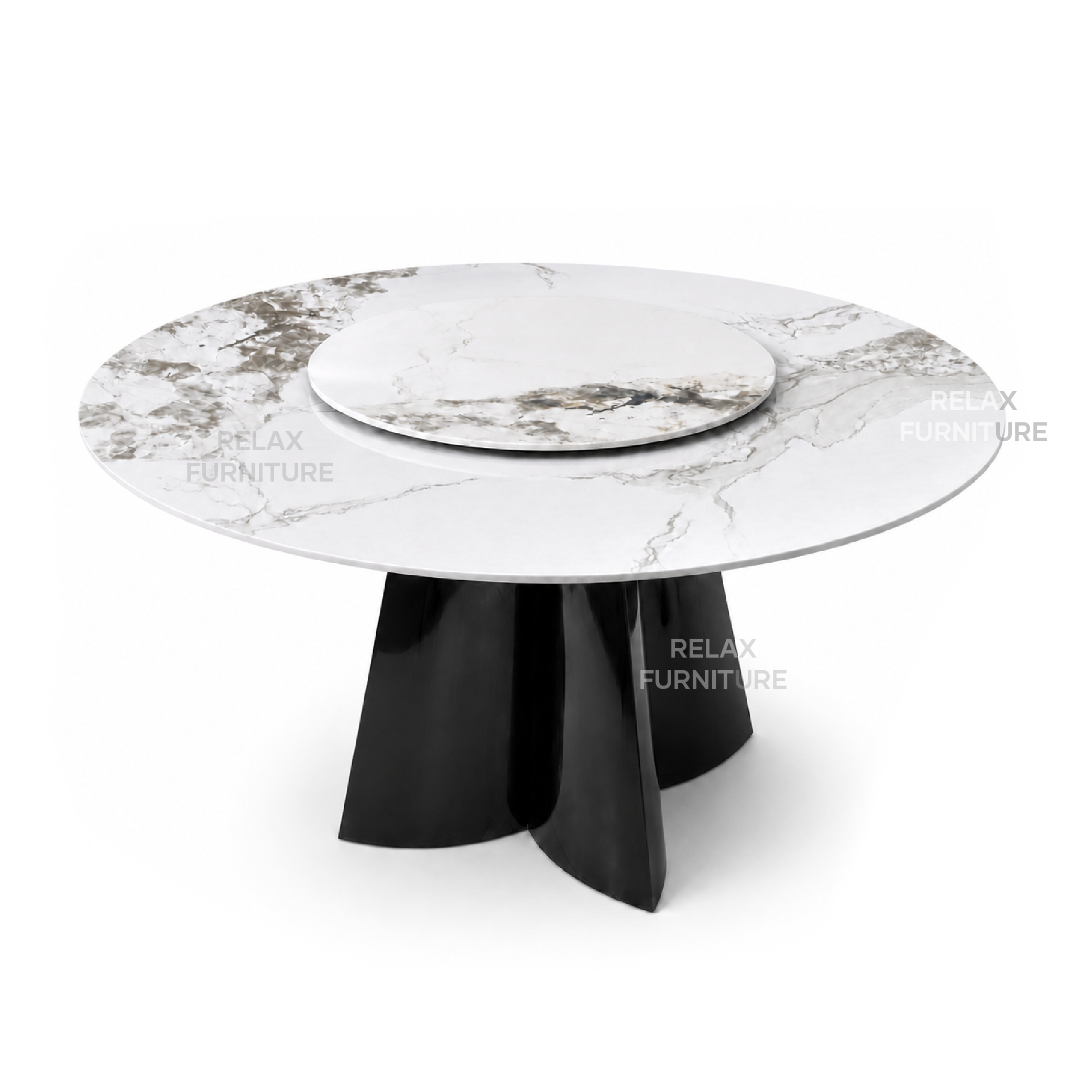Round table - Ceramic Top with Turntable - 1.3m