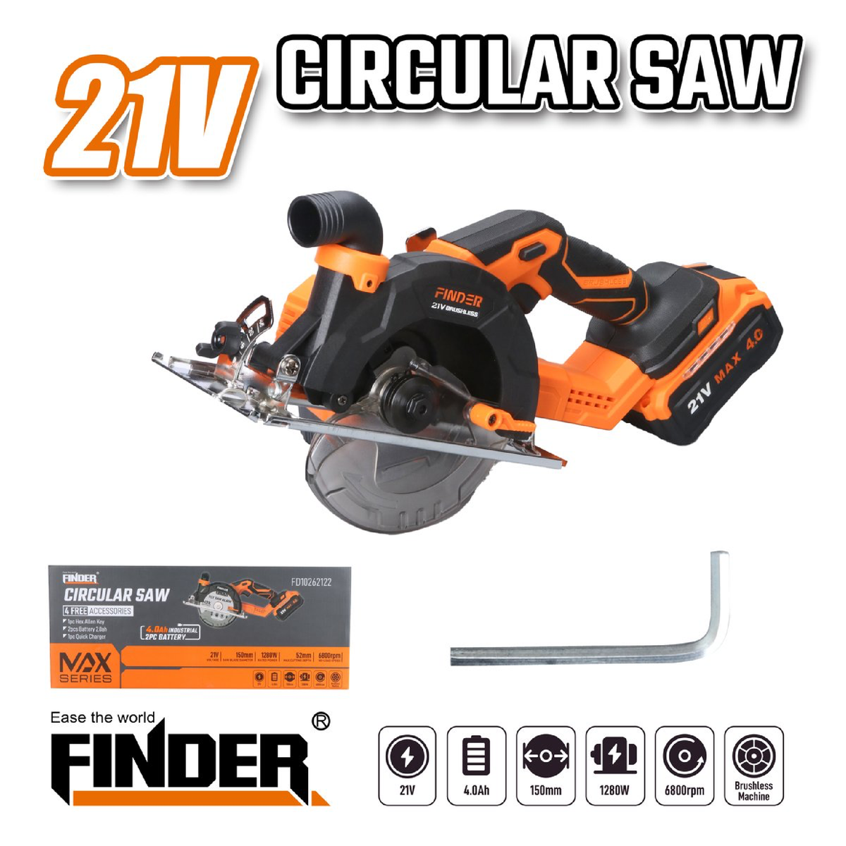 Brushless Cordless Circular Saw - 21V