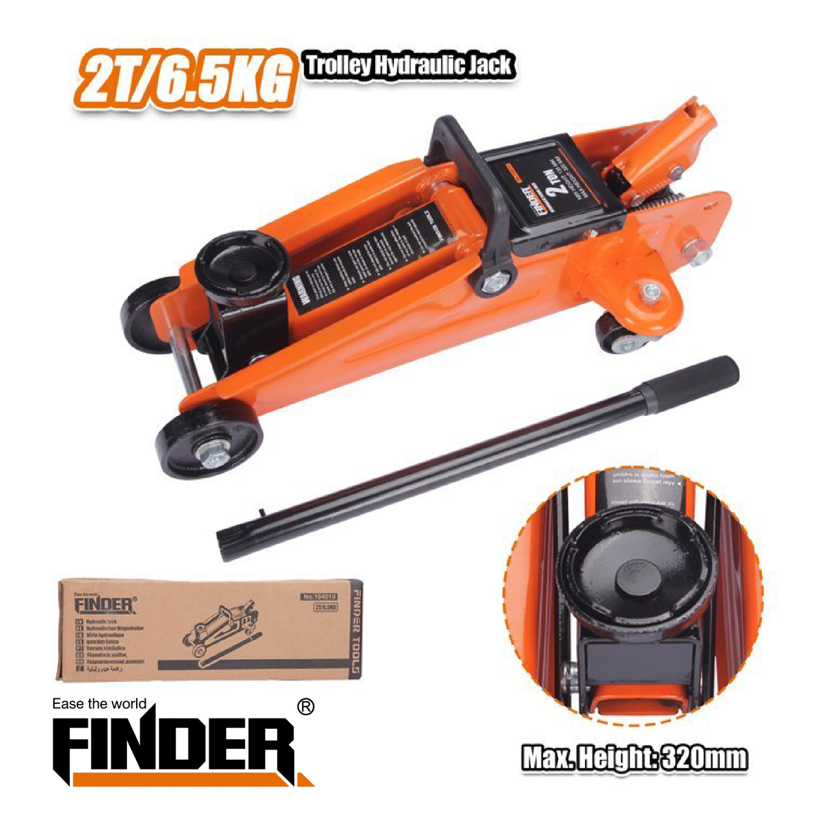 Hydraulic Trolley Jack - 2T / 6.5kg