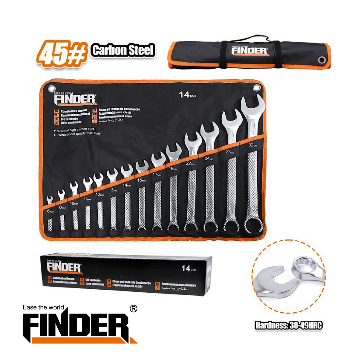 14 PCS Combination Spanner Set - 6 to 32 mm