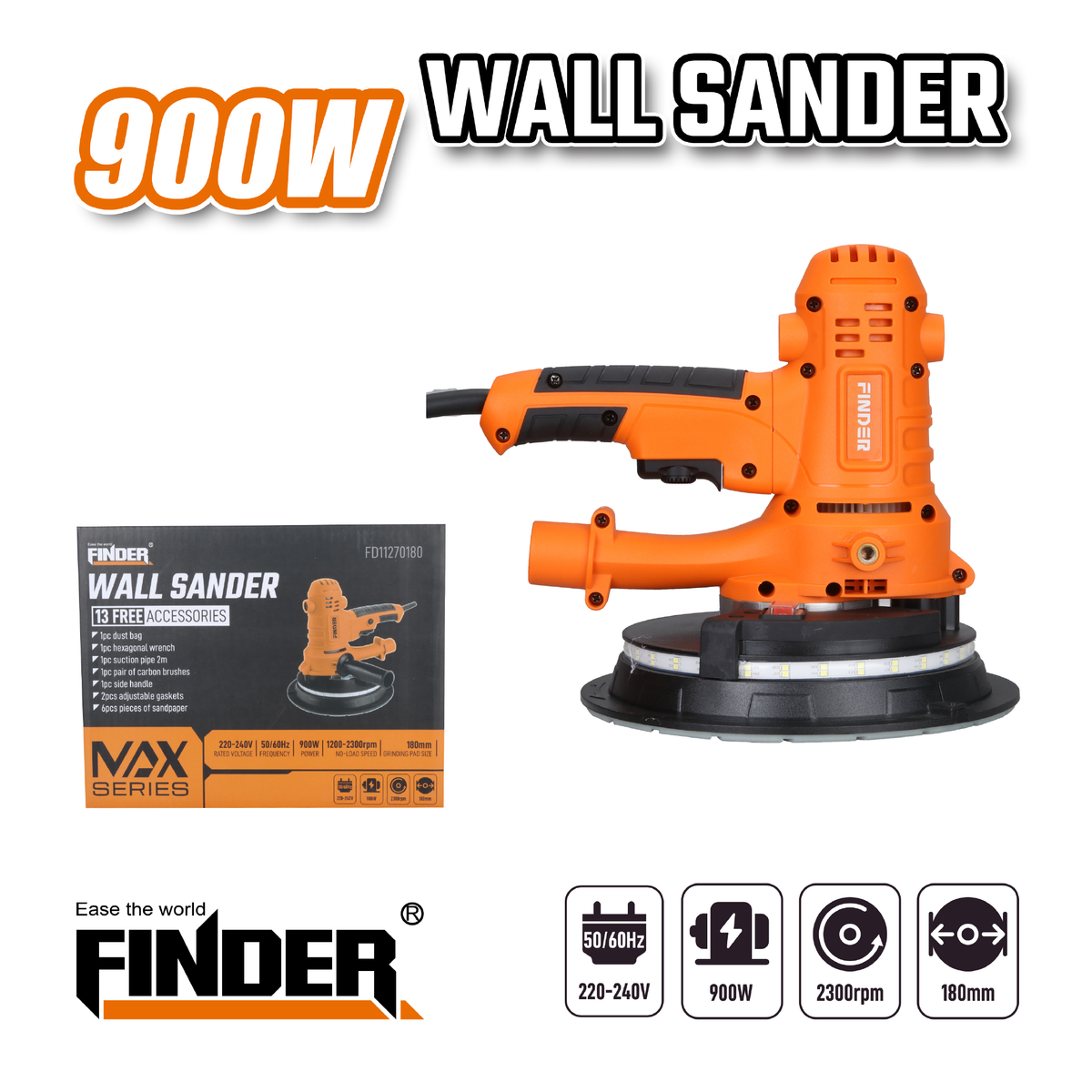 Electric Drywall Sander - 900W