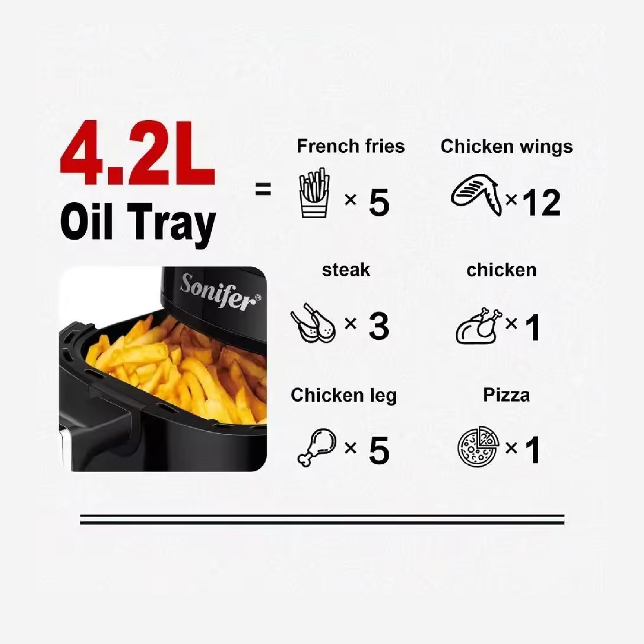Sonifer - Air Fryer - 4.2L