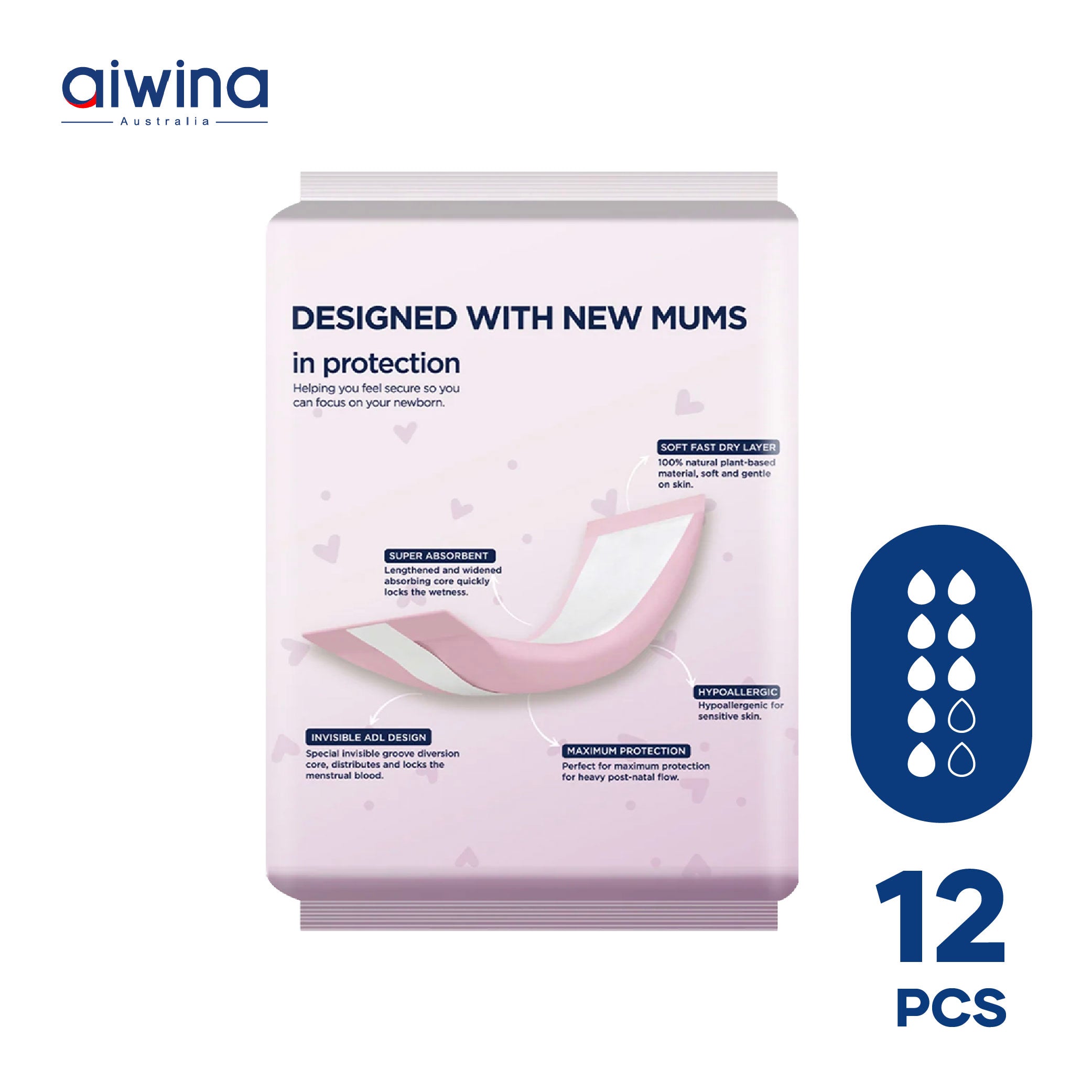 Aiwina - Maternity Pad (Free size - 12 pcs)