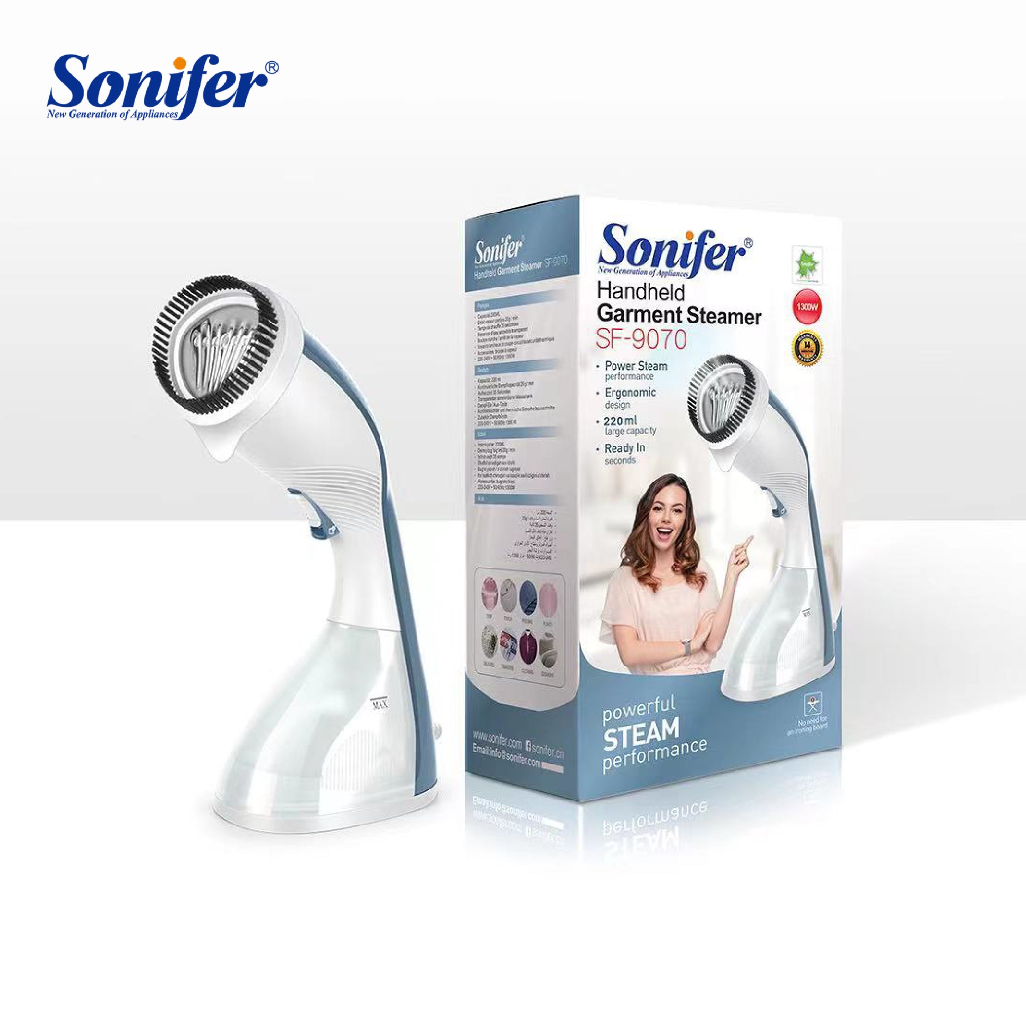 Sonifer - Travel hand held garment steamer