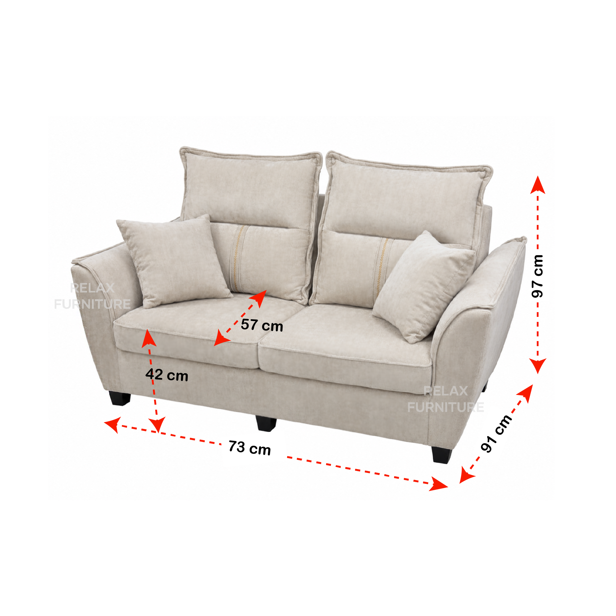 Fabric Sofa - 2 / 3 seater