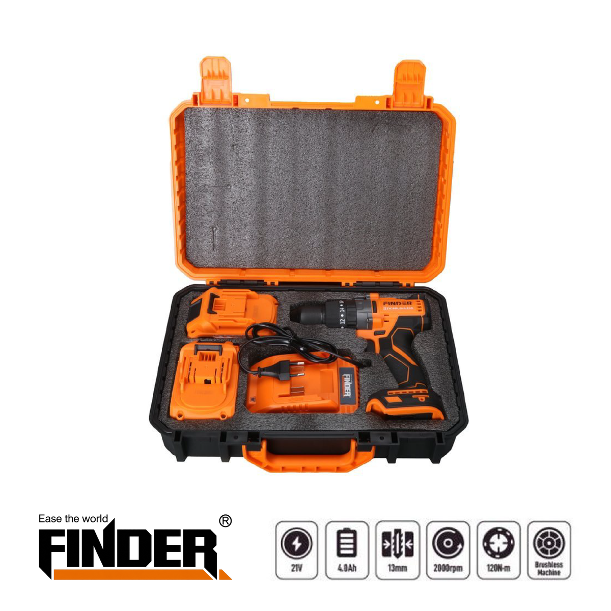 Brushless Cordless Impact Drill Set - 21V
