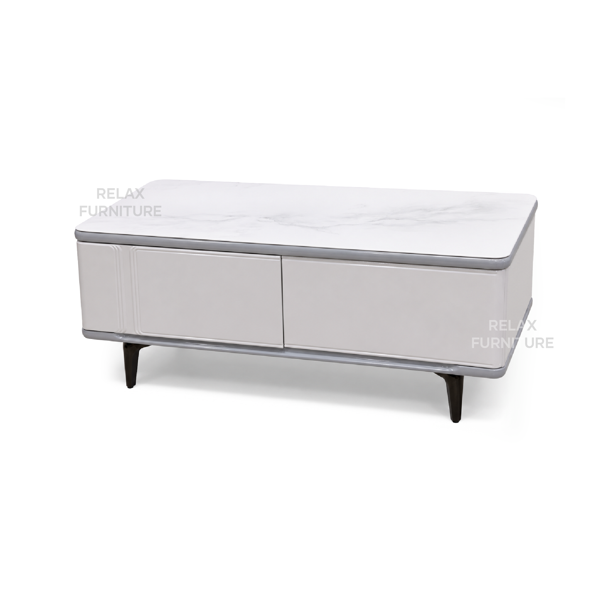 Coffee Table - 2 drawer - Glass Top