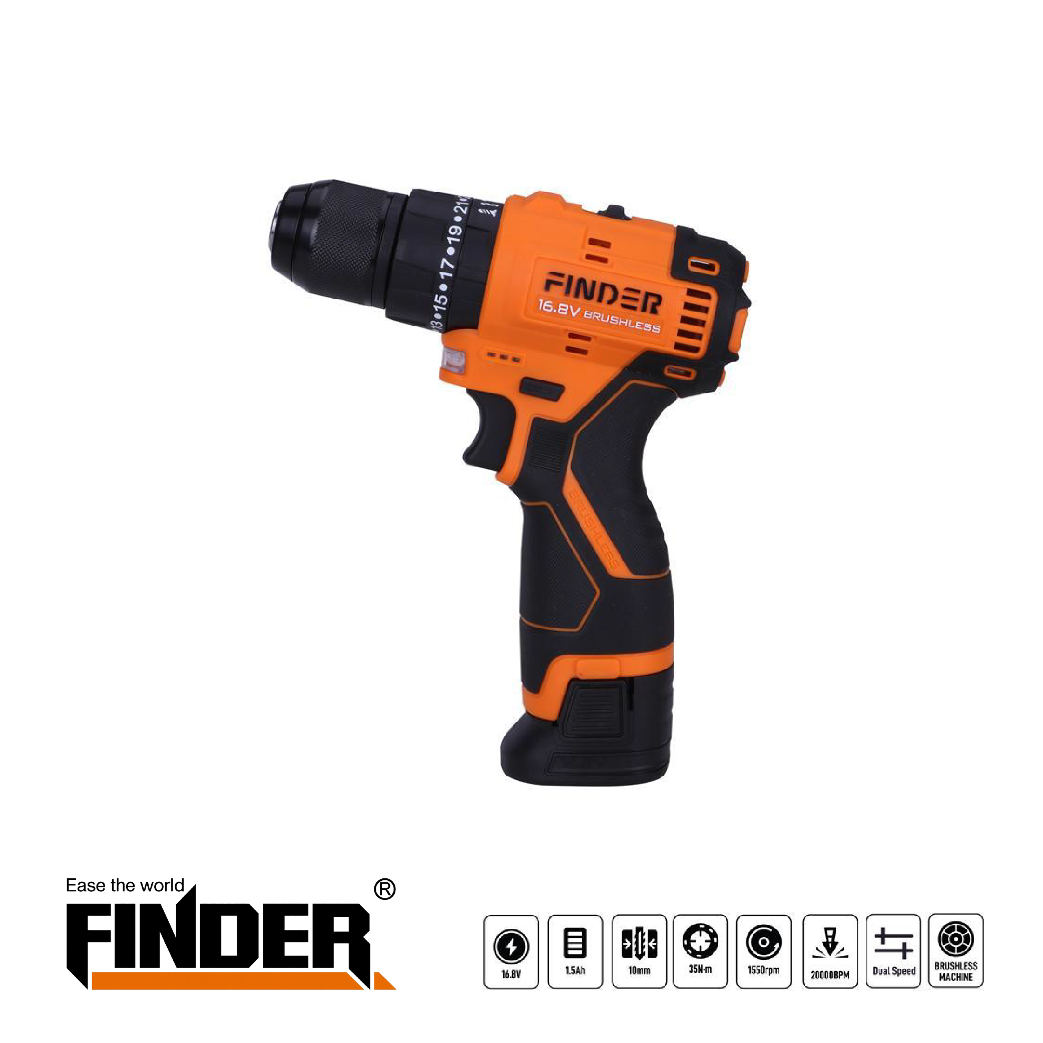 Brushless Cordless Drill Set - 16.8V