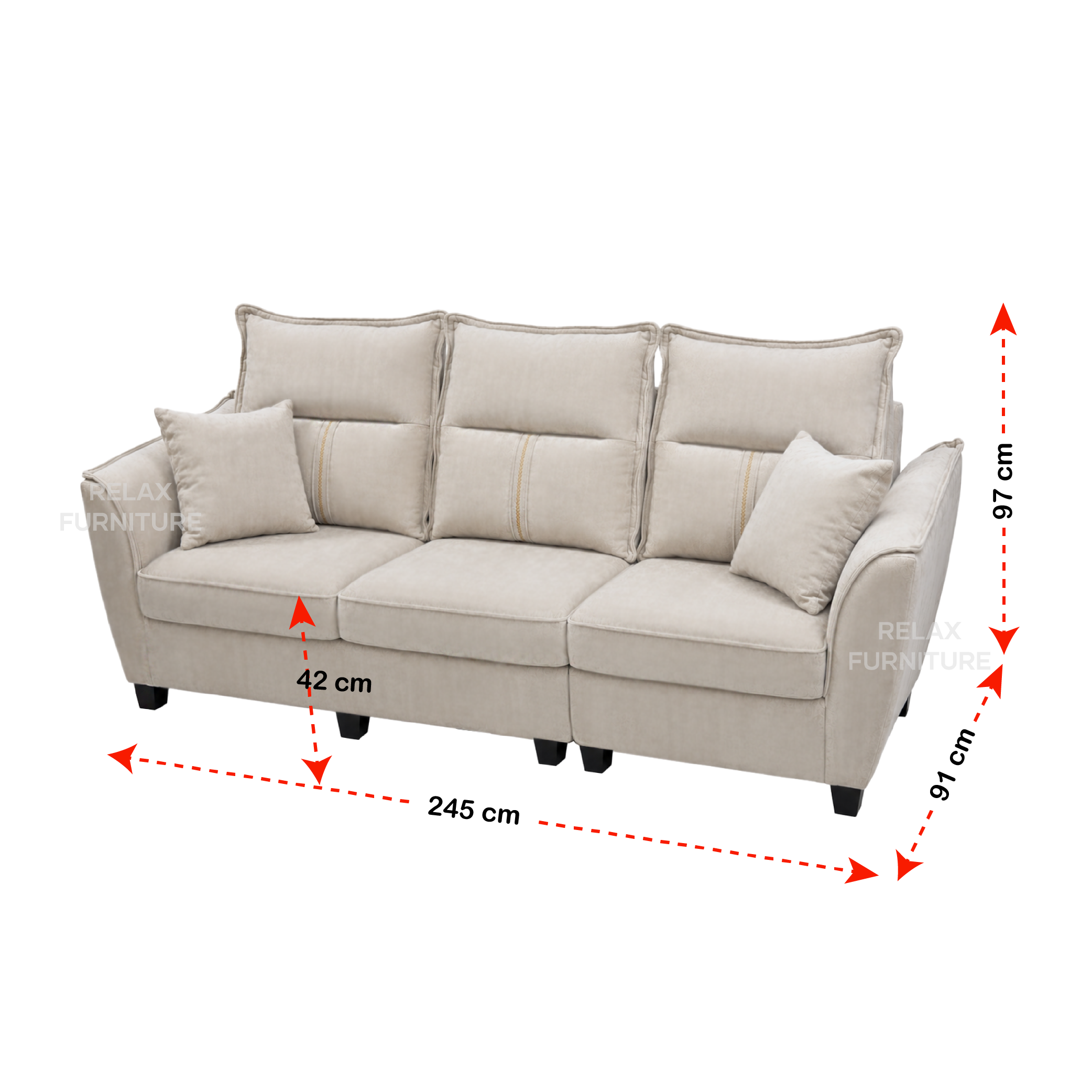 Fabric Sofa - 2 / 3 seater