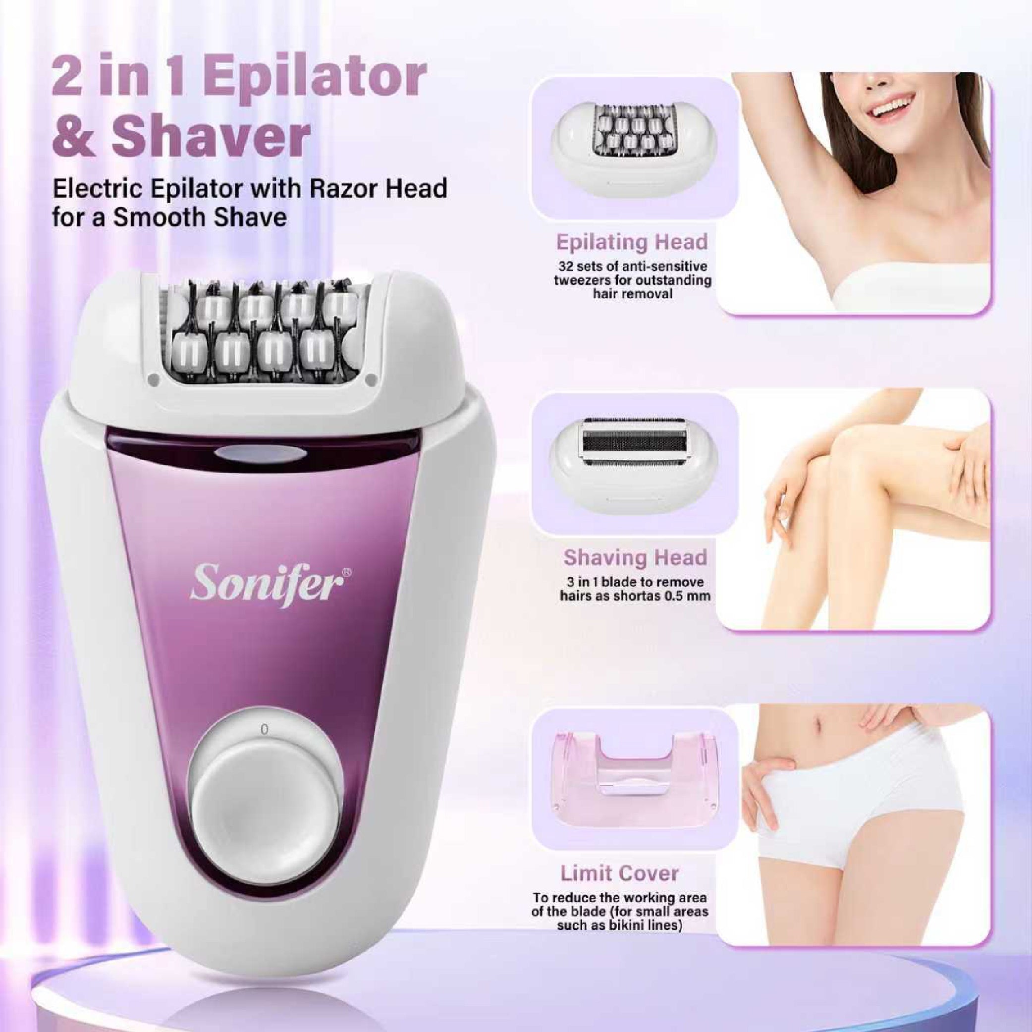 Sonifer - 2-in-1 Epilator & Shaver