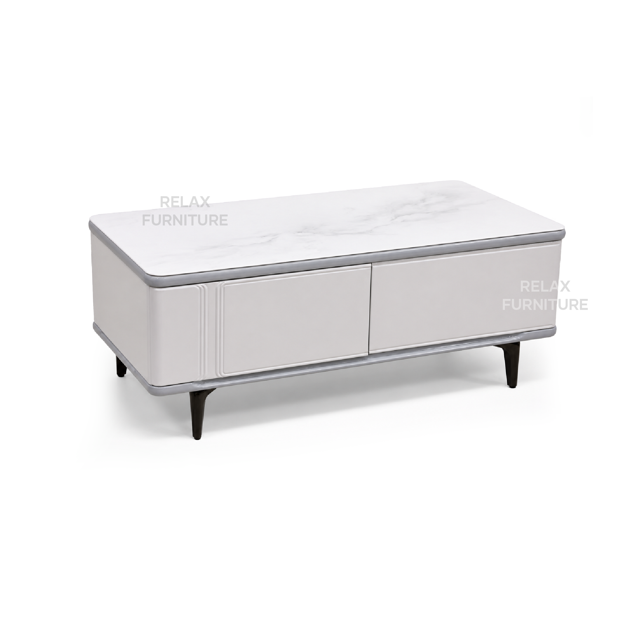 Coffee Table - 2 drawer - Glass Top