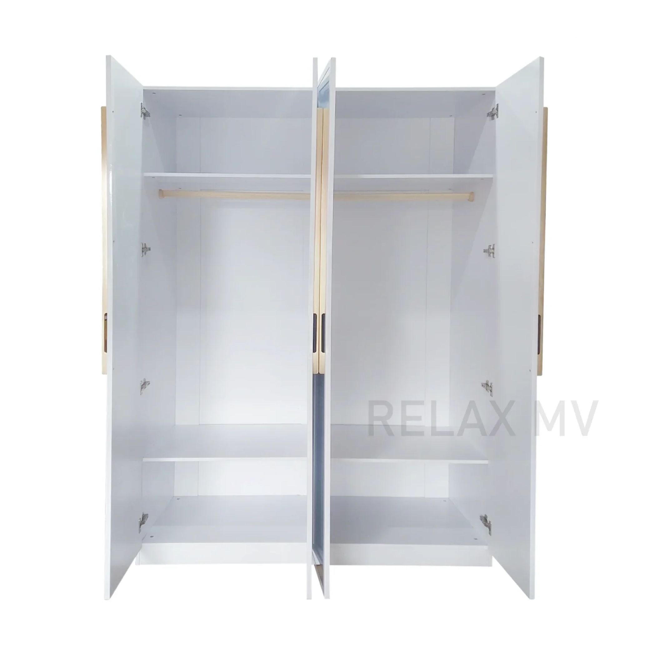 4 Door Wardrobe + Mirror - Glossy