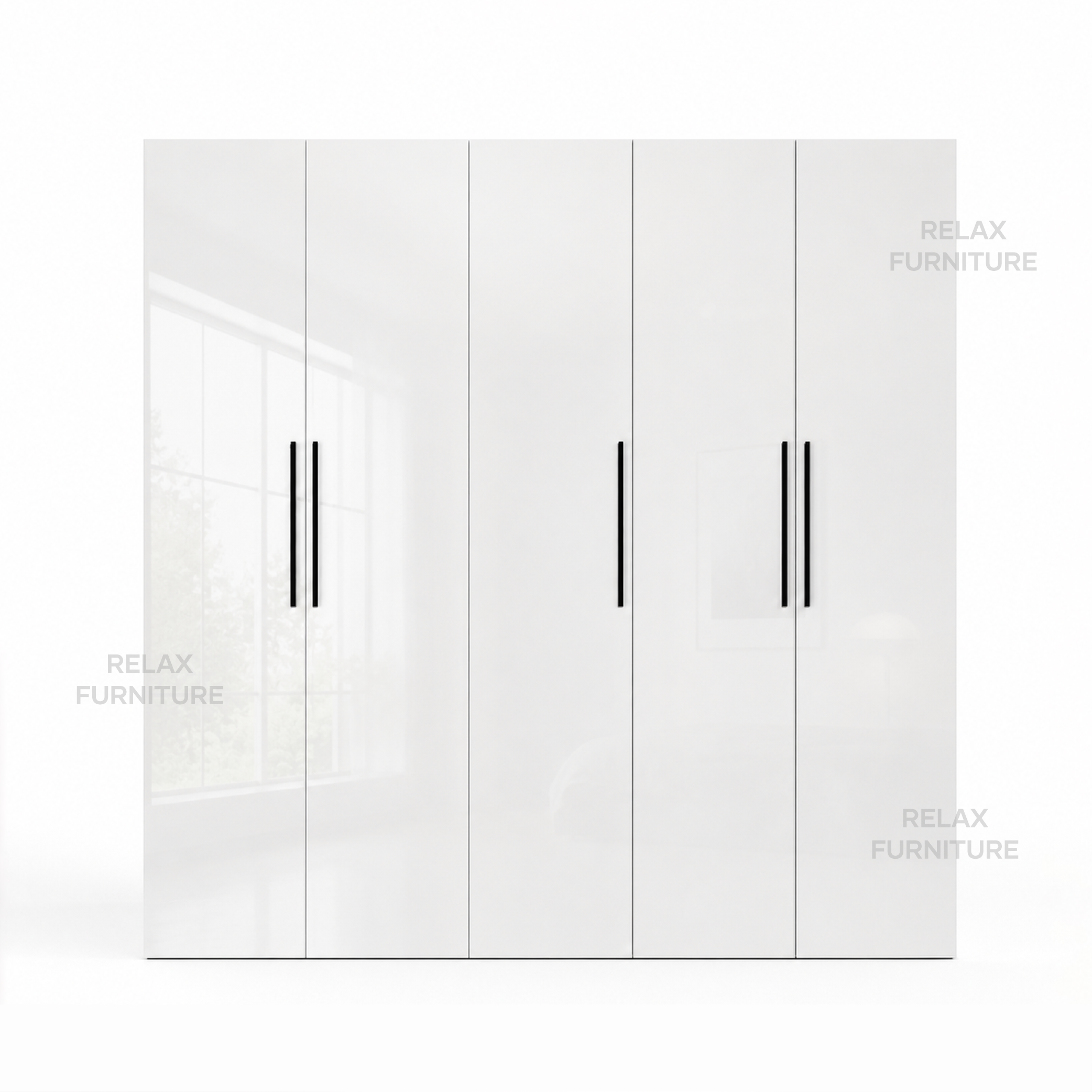 5 Door Wardrobe - Glossy