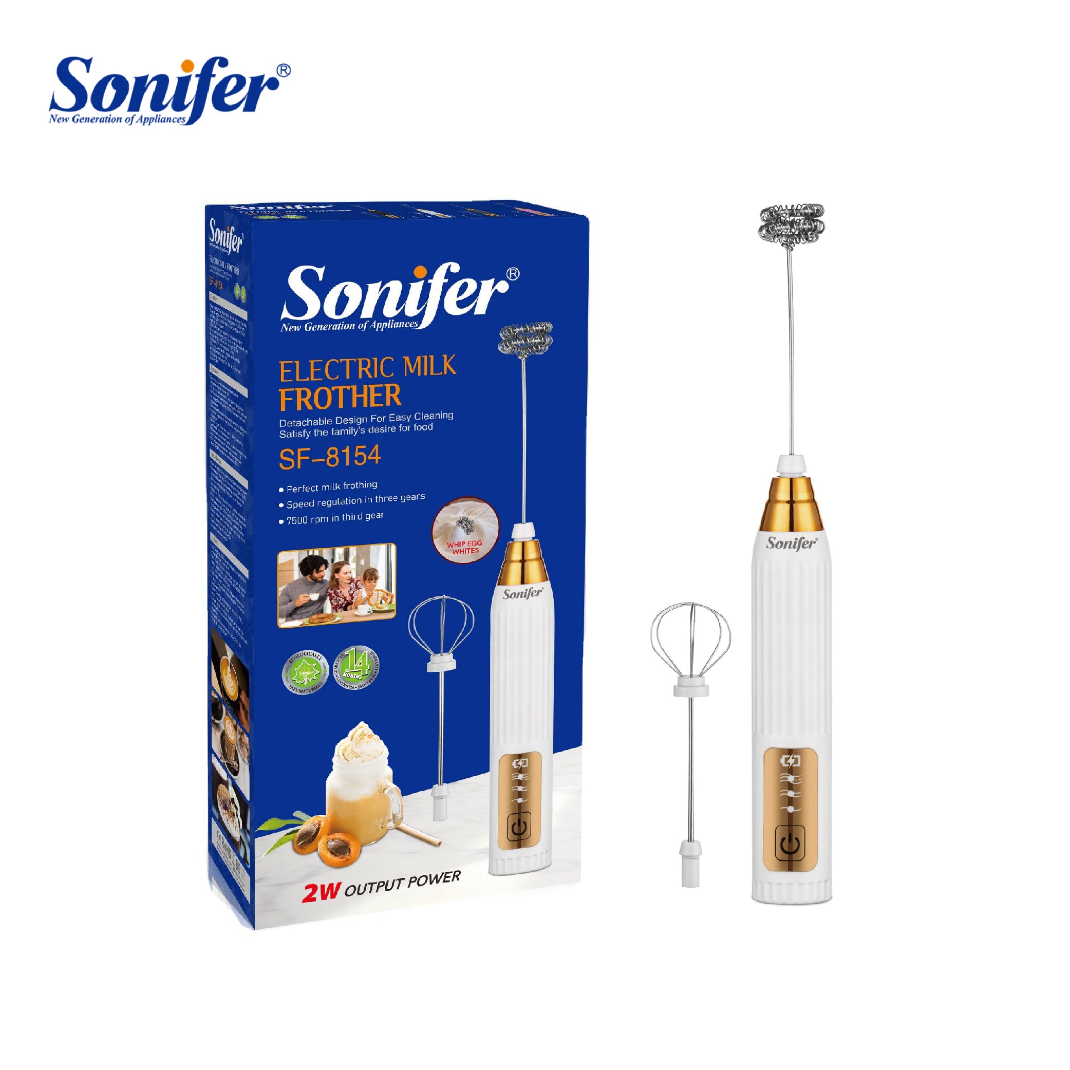 Sonifer - Rechargeable Electric Handheld Milk Frother
