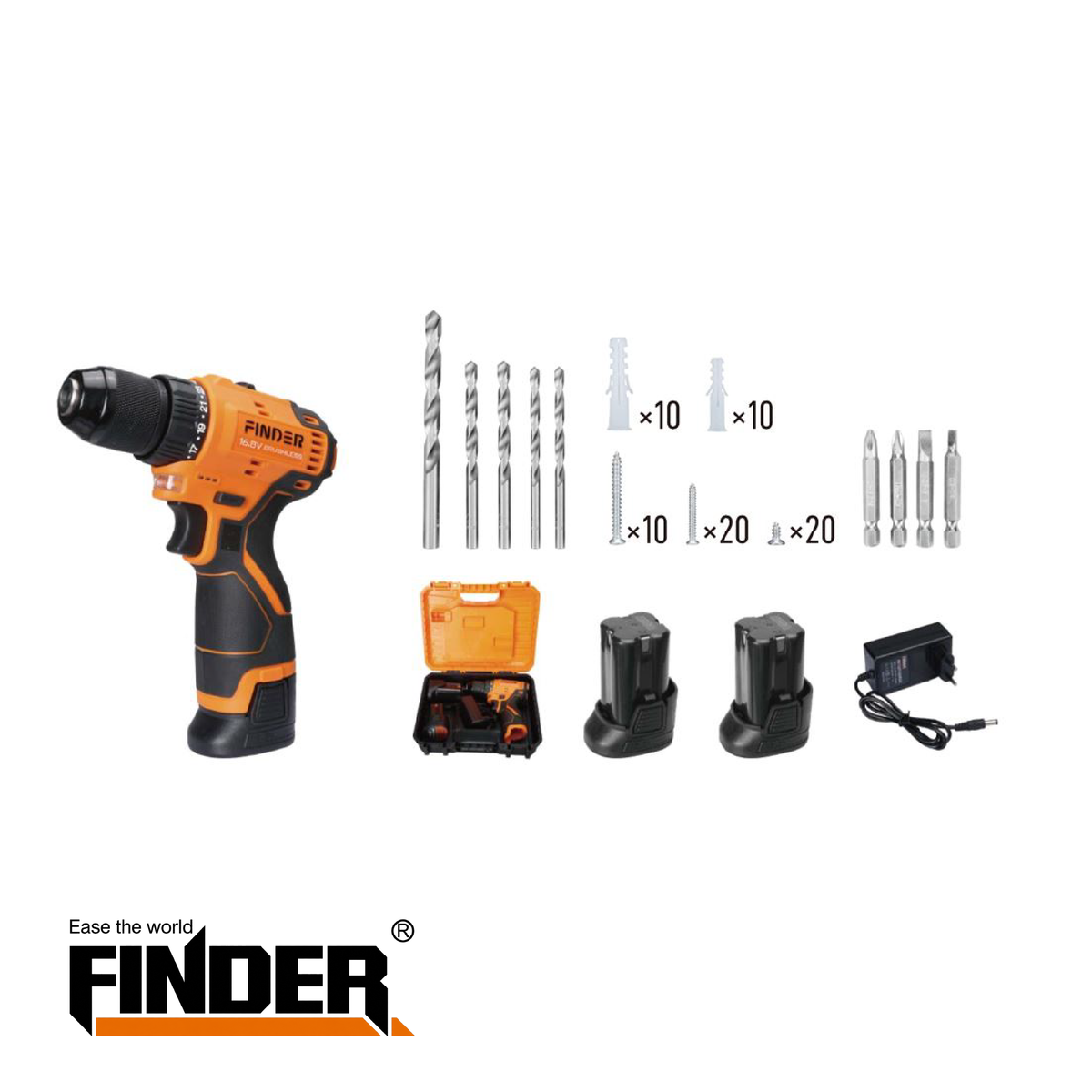 Brushless Cordless Drill Set - 16.8V