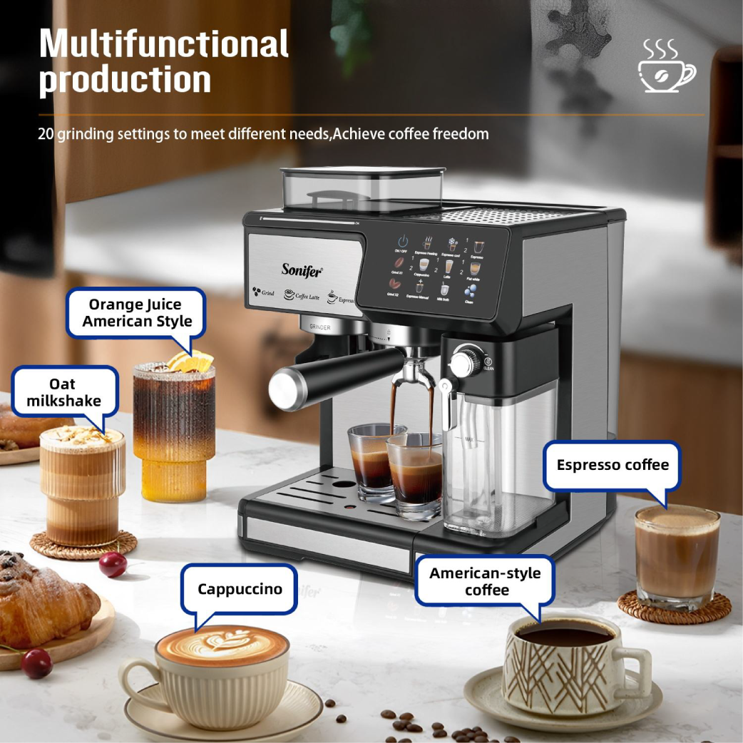 Sonifer - 3in1 Espresso Coffee Machine