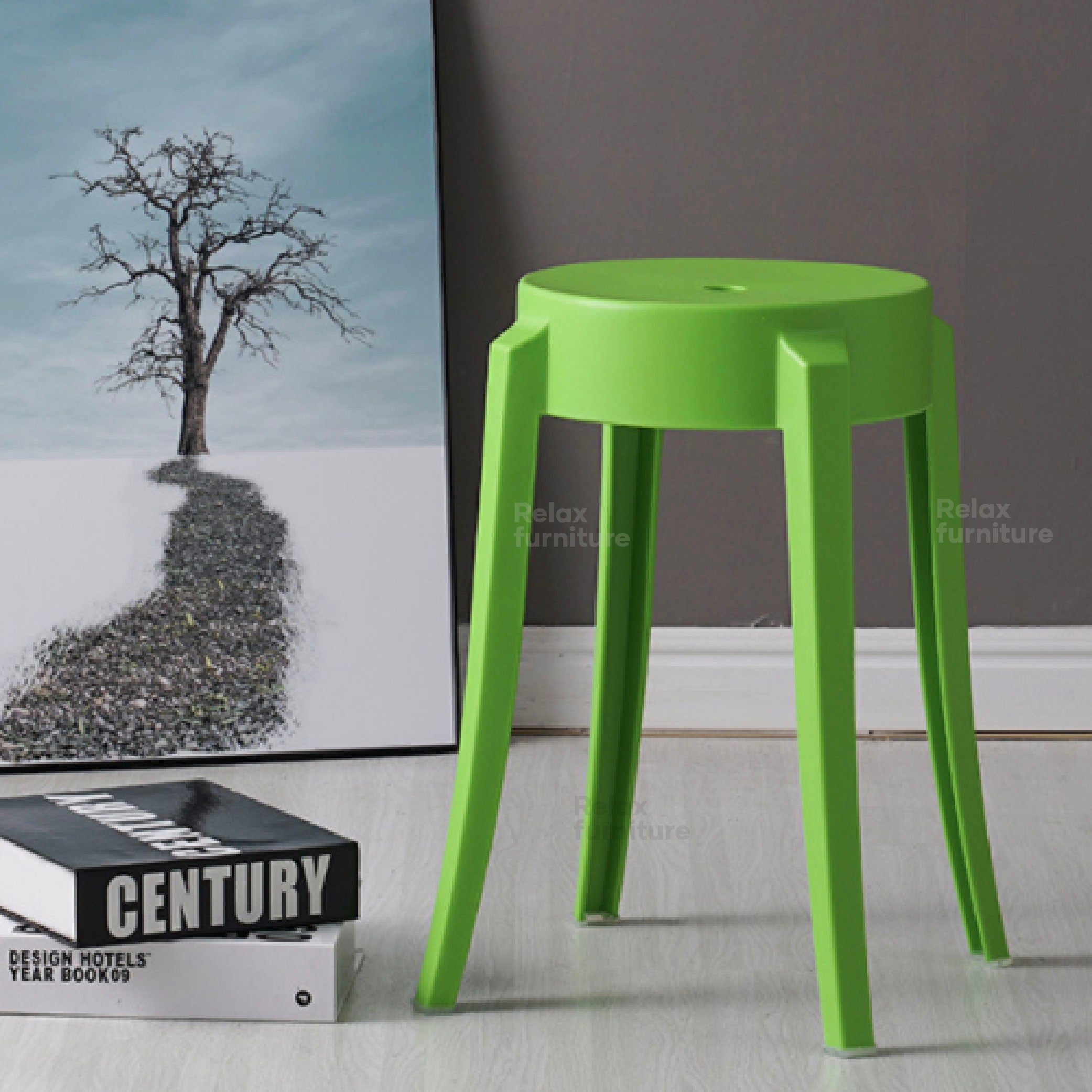 Plastic stool - Green