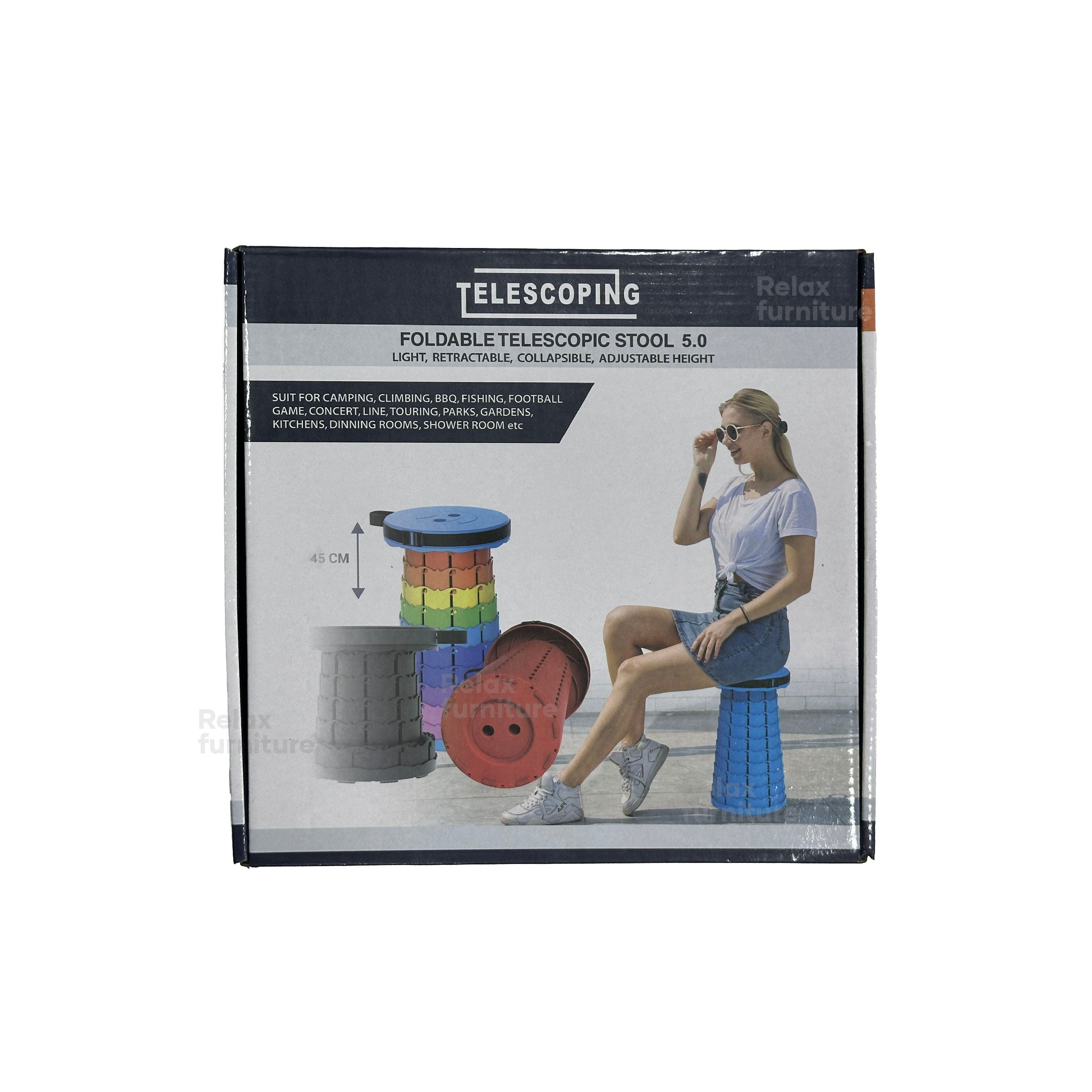 Folding Telescopic Stool
