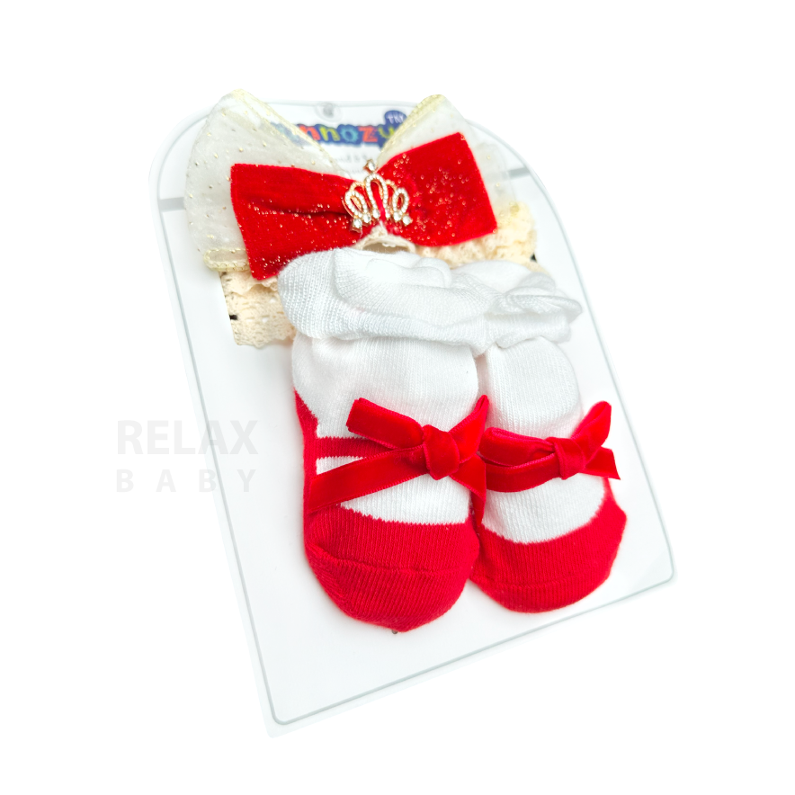 Baby headband and socks set