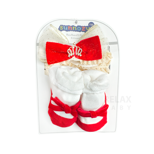 Baby headband and socks set
