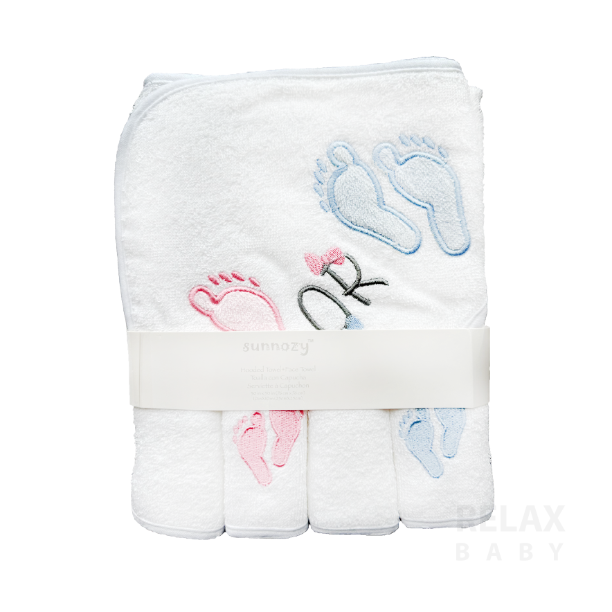 Hooded Towel & Face Towel Set