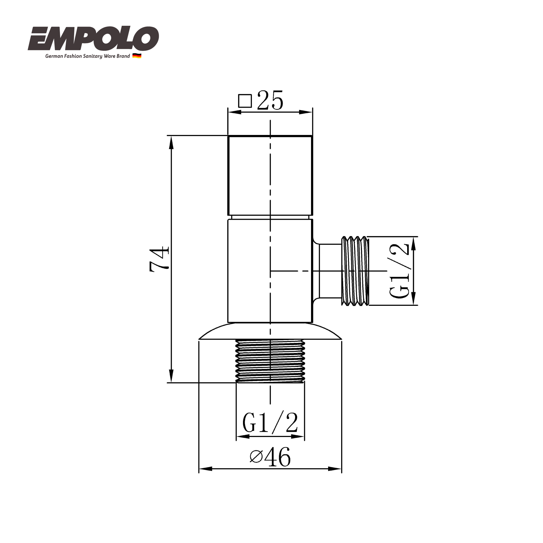 Angle valves - Brass - Matte Black