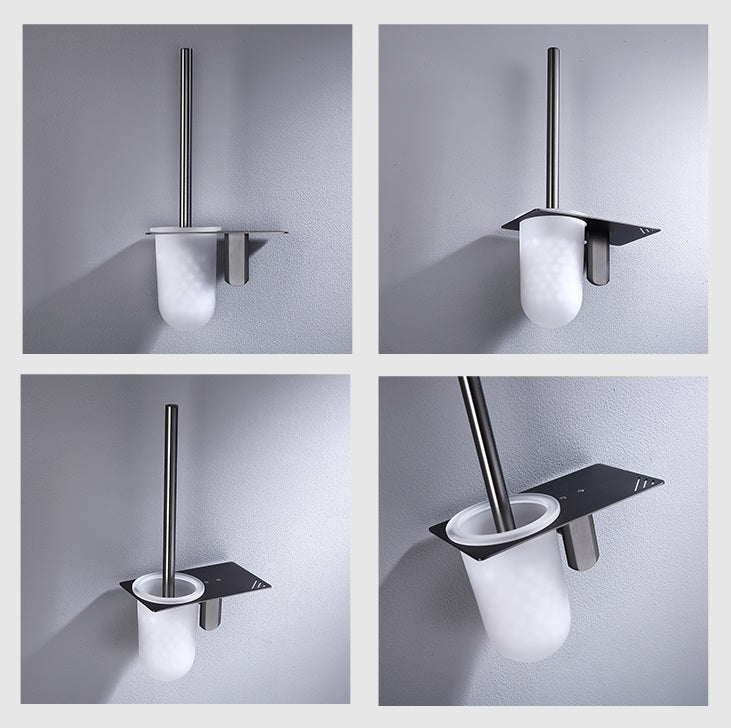 Toilet brush holder -Brass - Gun Metal