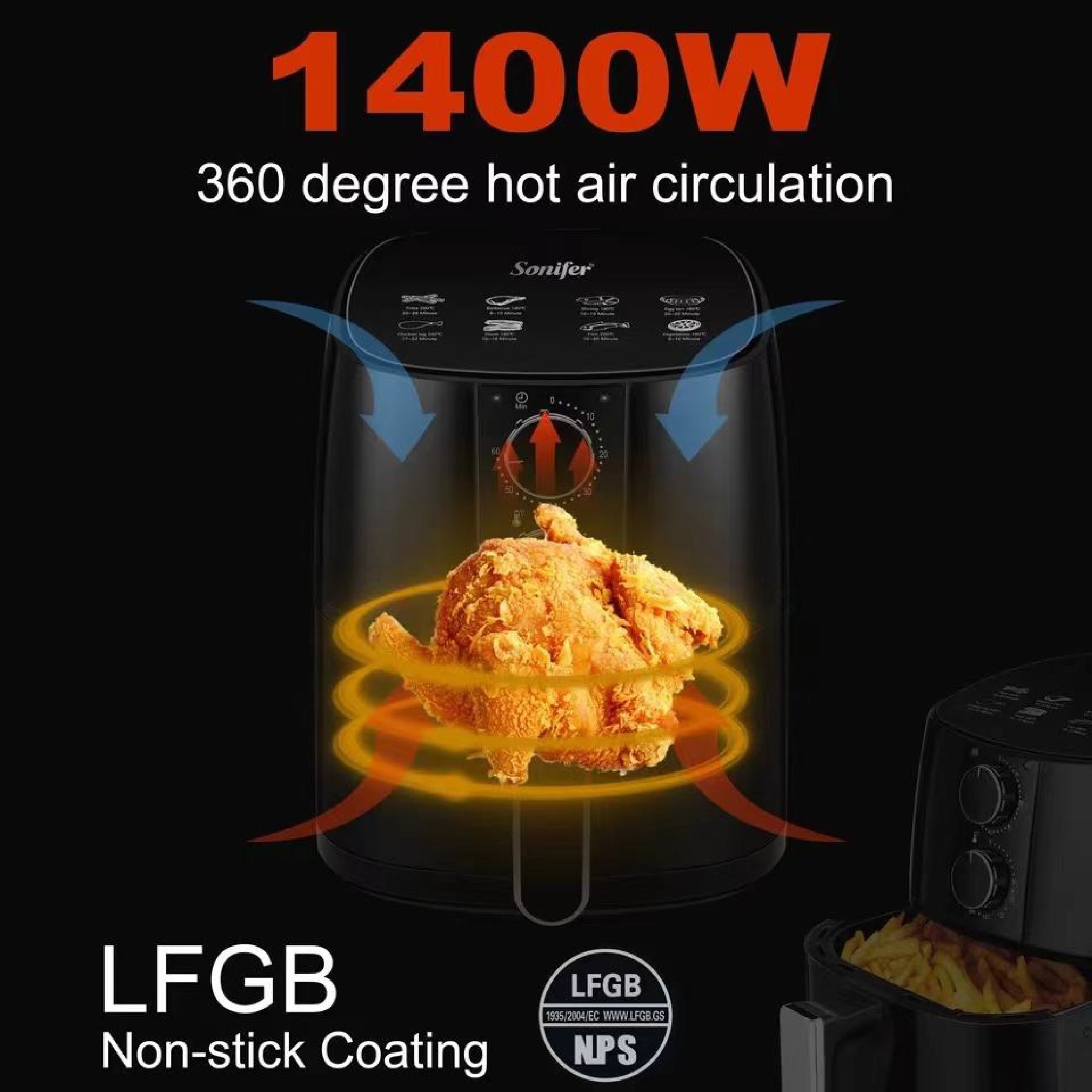 Sonifer - Air Fryer 4.2L