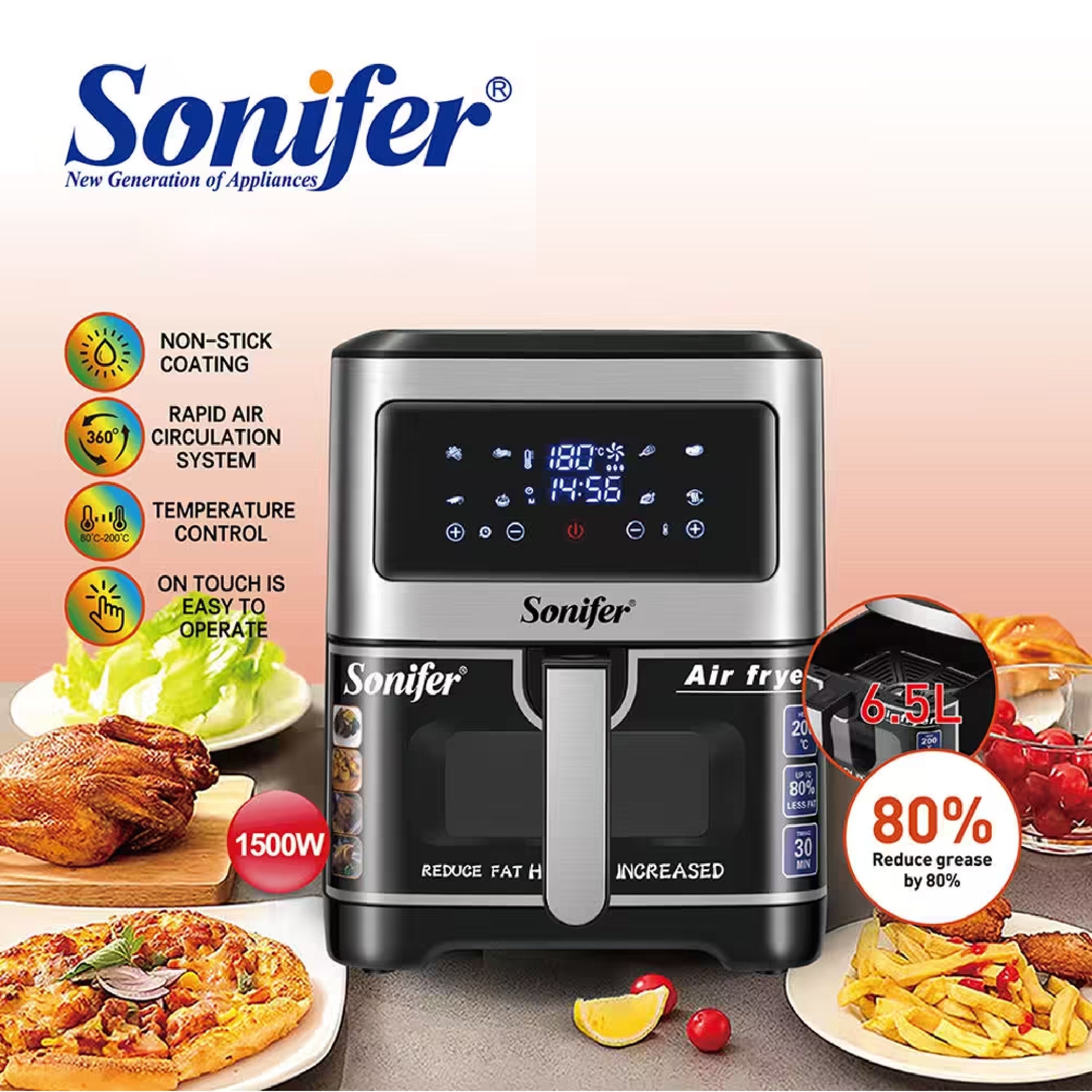 Sonifer - Air Fryer 6.5L
