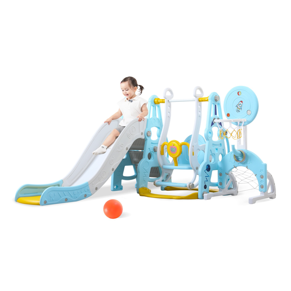 Kids swing and slide play set