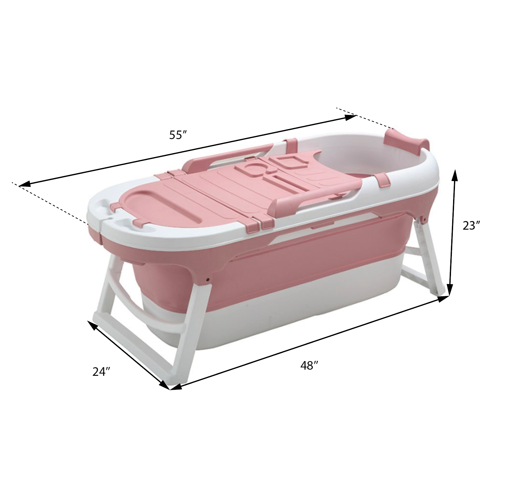 Folding bathtub