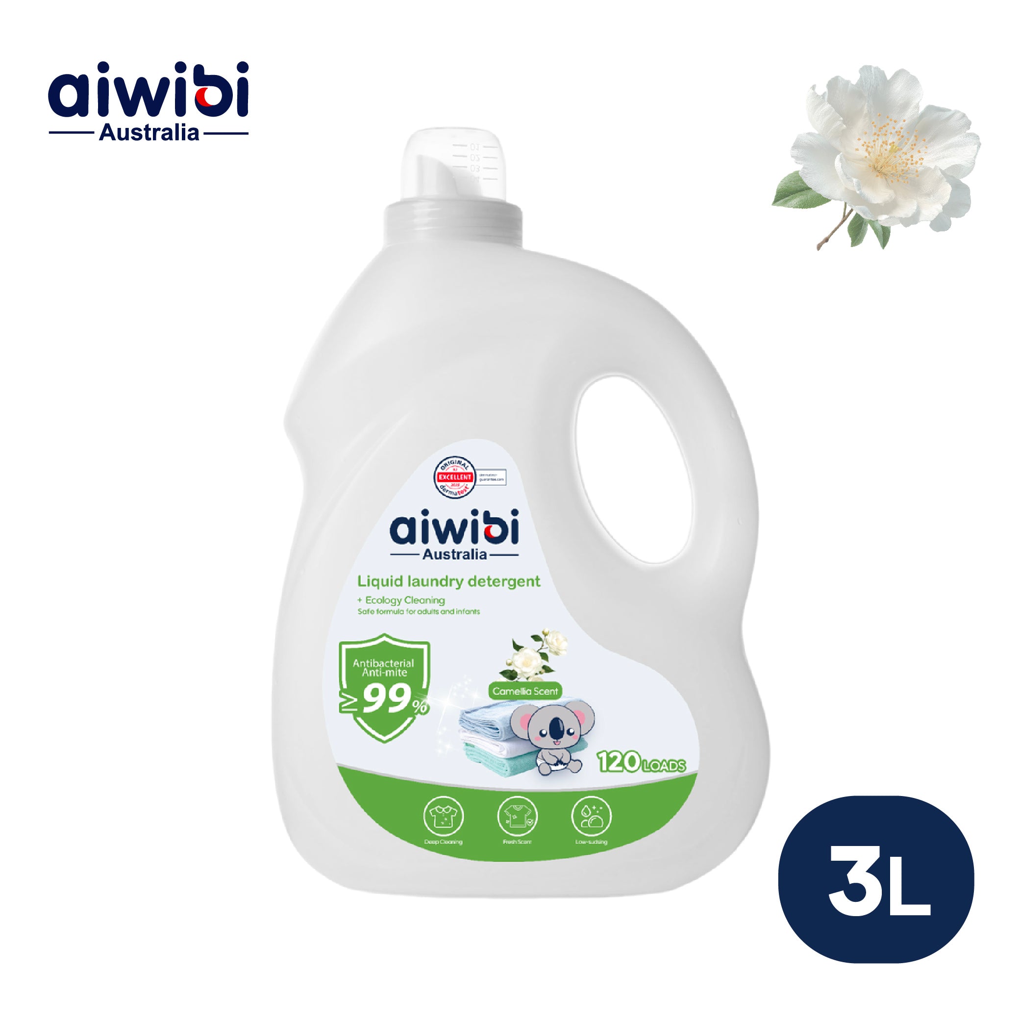 Aiwibi - Antibacterial Laundry Detergent - Camellia 3L