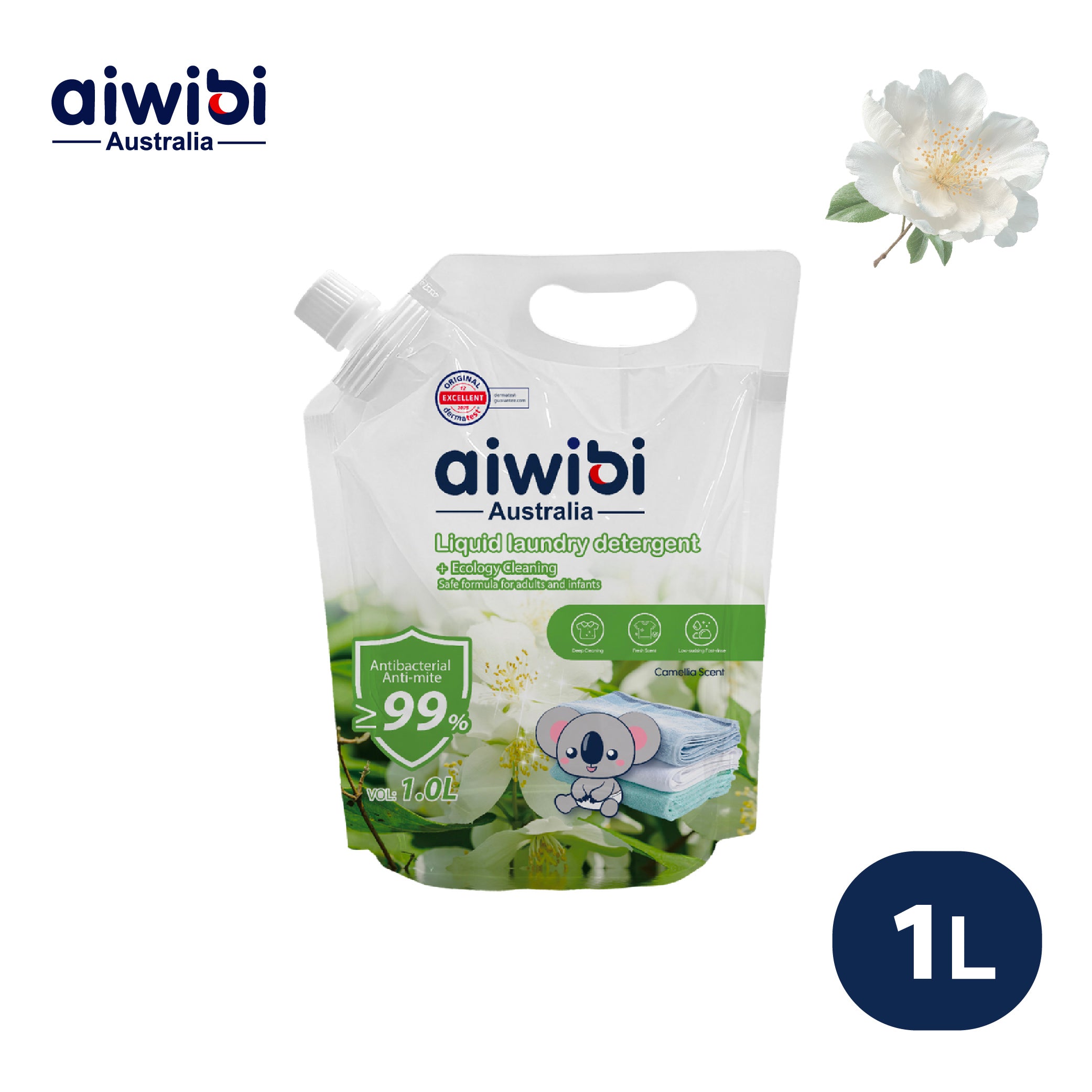 Aiwibi - Antibacterial Laundry Detergent - Camellia 1 L
