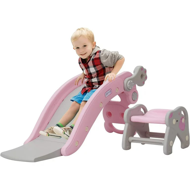 Convertible slide and rocker playset