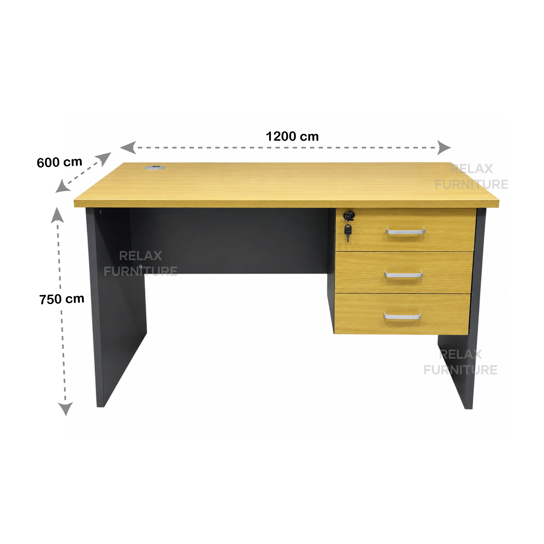 Office table with pedestal - 1.2m
