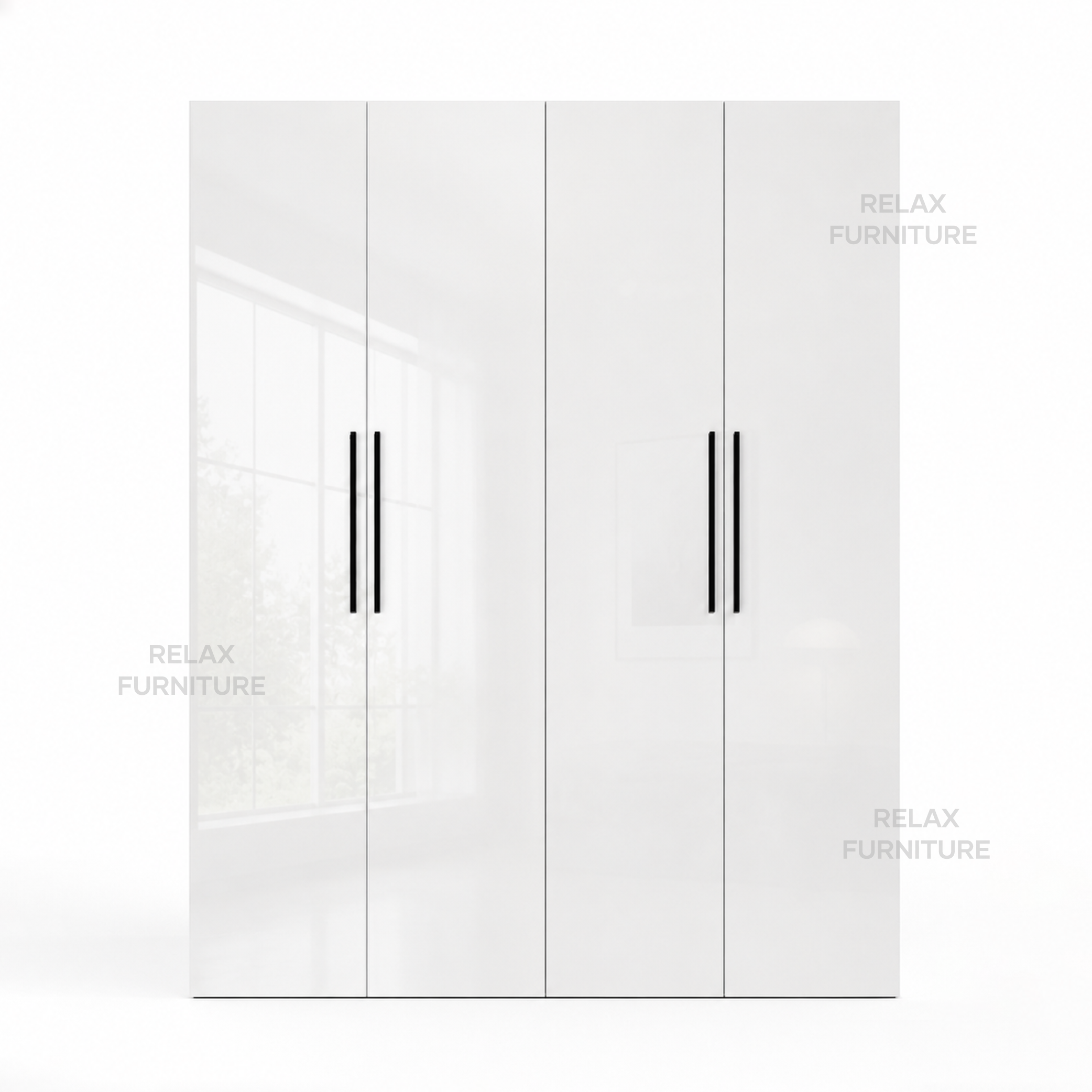 4 Door Wardrobe - Glossy