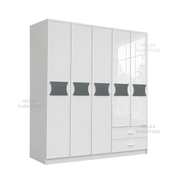 5 Door Wardrobe - Glossy