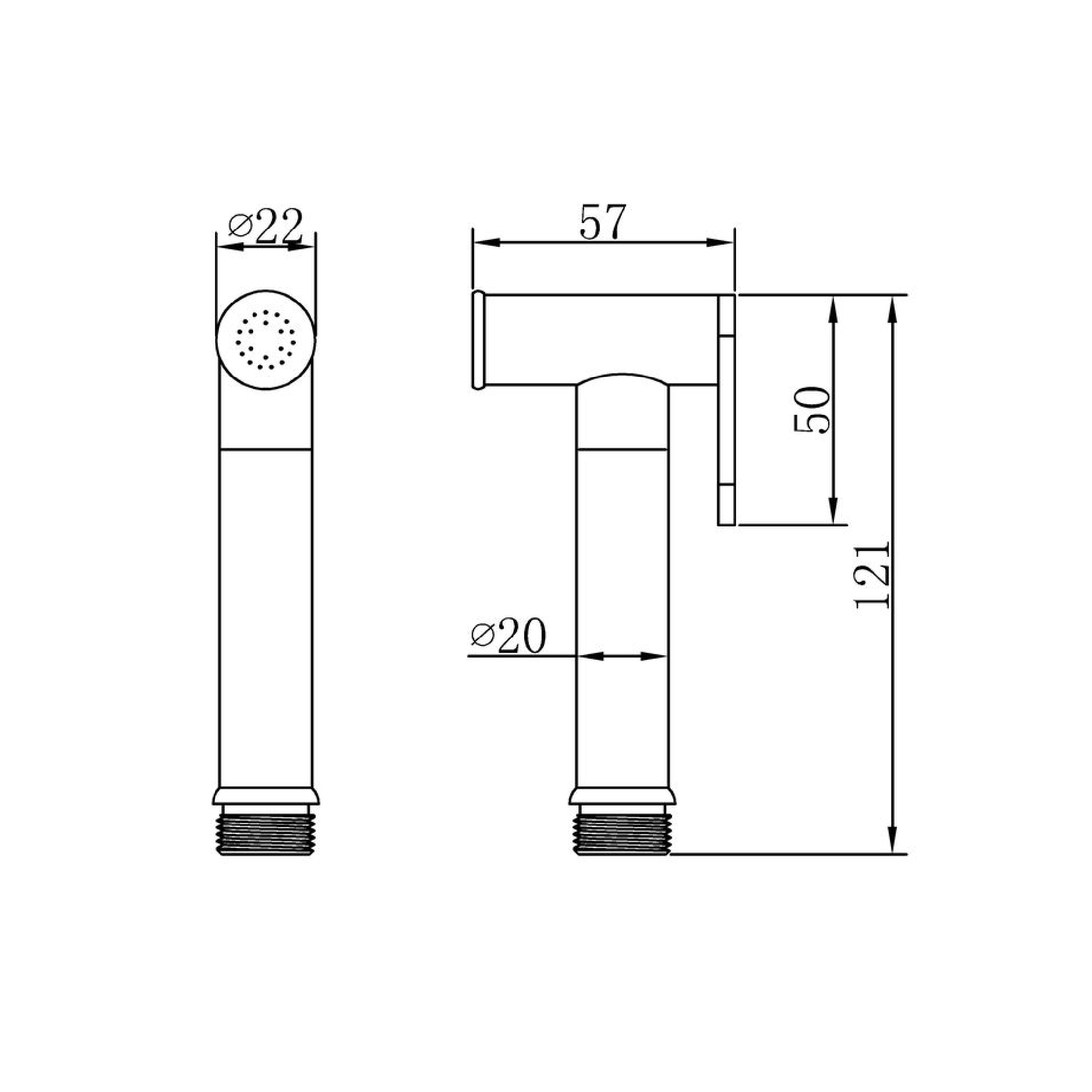 Bidet spray - with base