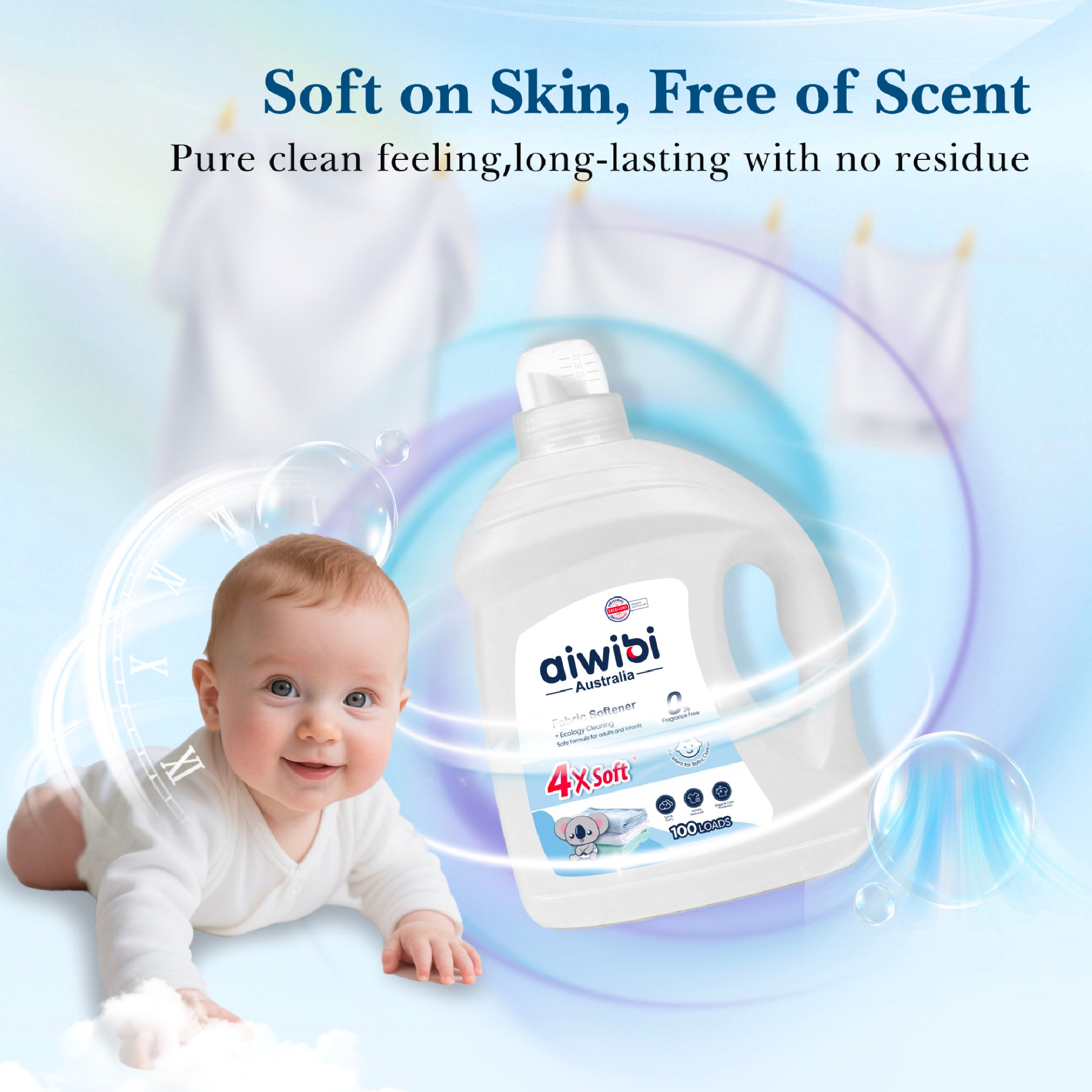 Aiwibi - Fabric Softener - Fragrance Free - 1.6 L