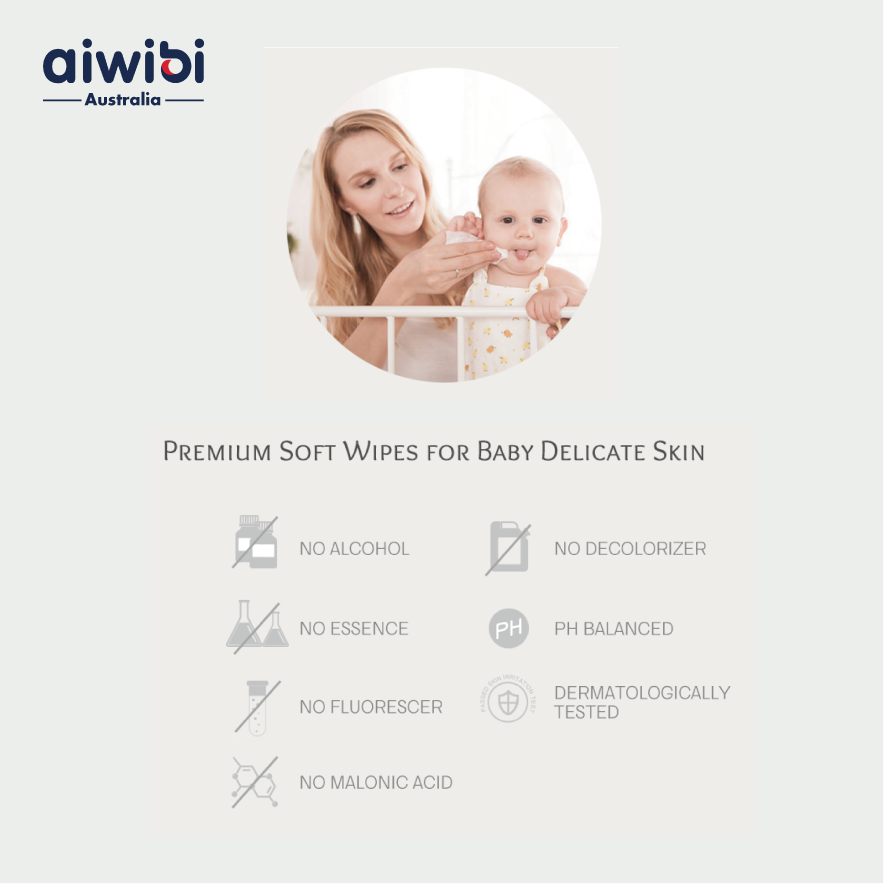 AIWIBI Water-based Wet Wipes (20pcs) - Tea Tree Oil