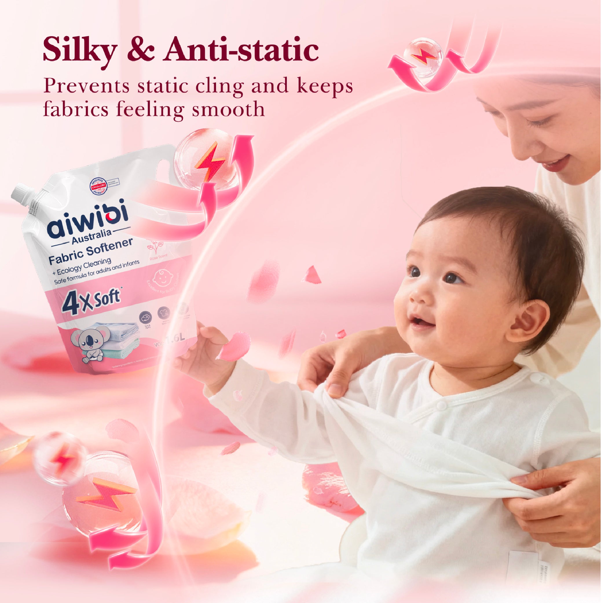 Aiwibi - Fabric Softener - Rose - 1.6 L