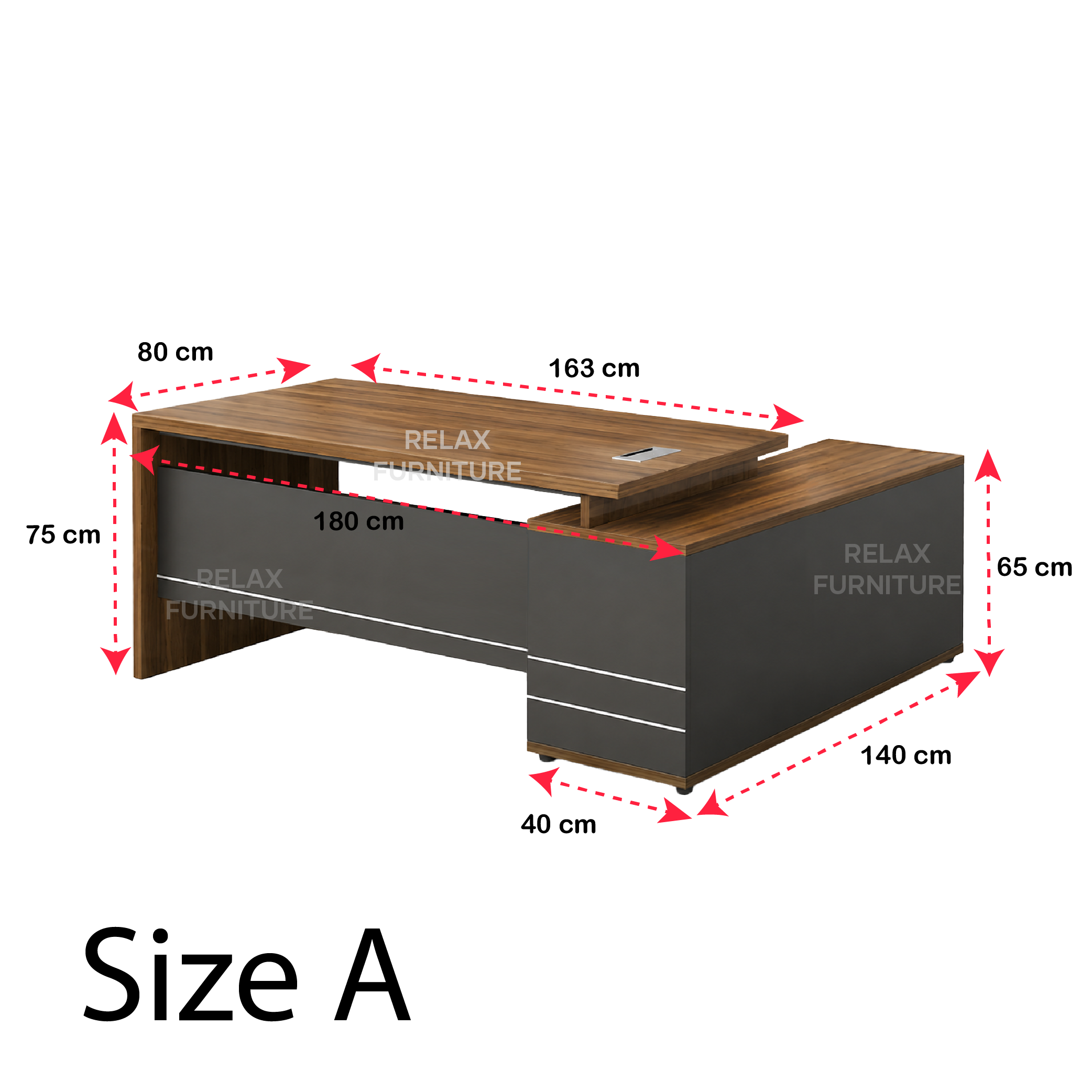 L Shaped - Office table - 163 / 143 cm