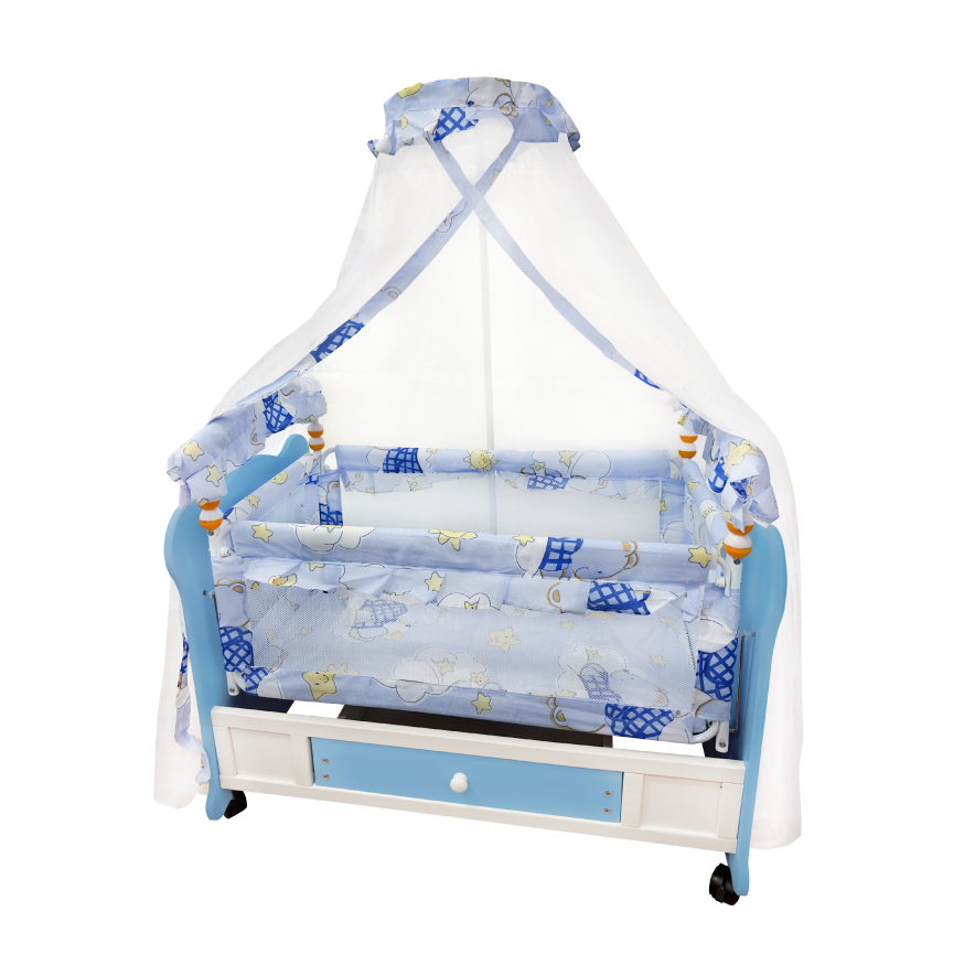 Baby crib with mosquito net