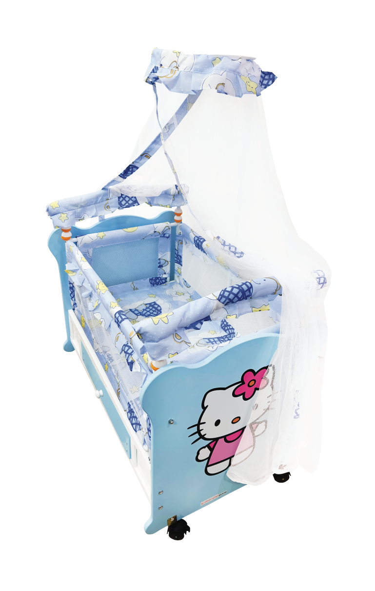 Baby crib with mosquito net