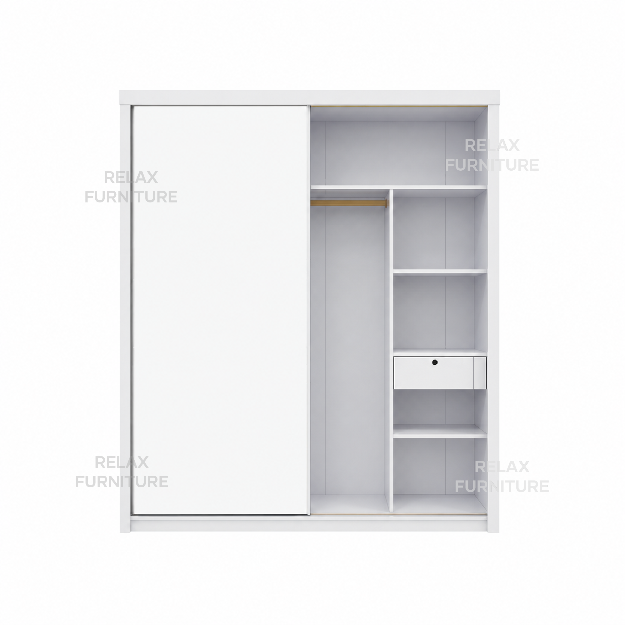2 Door sliding wardrobe with mirror (2m)