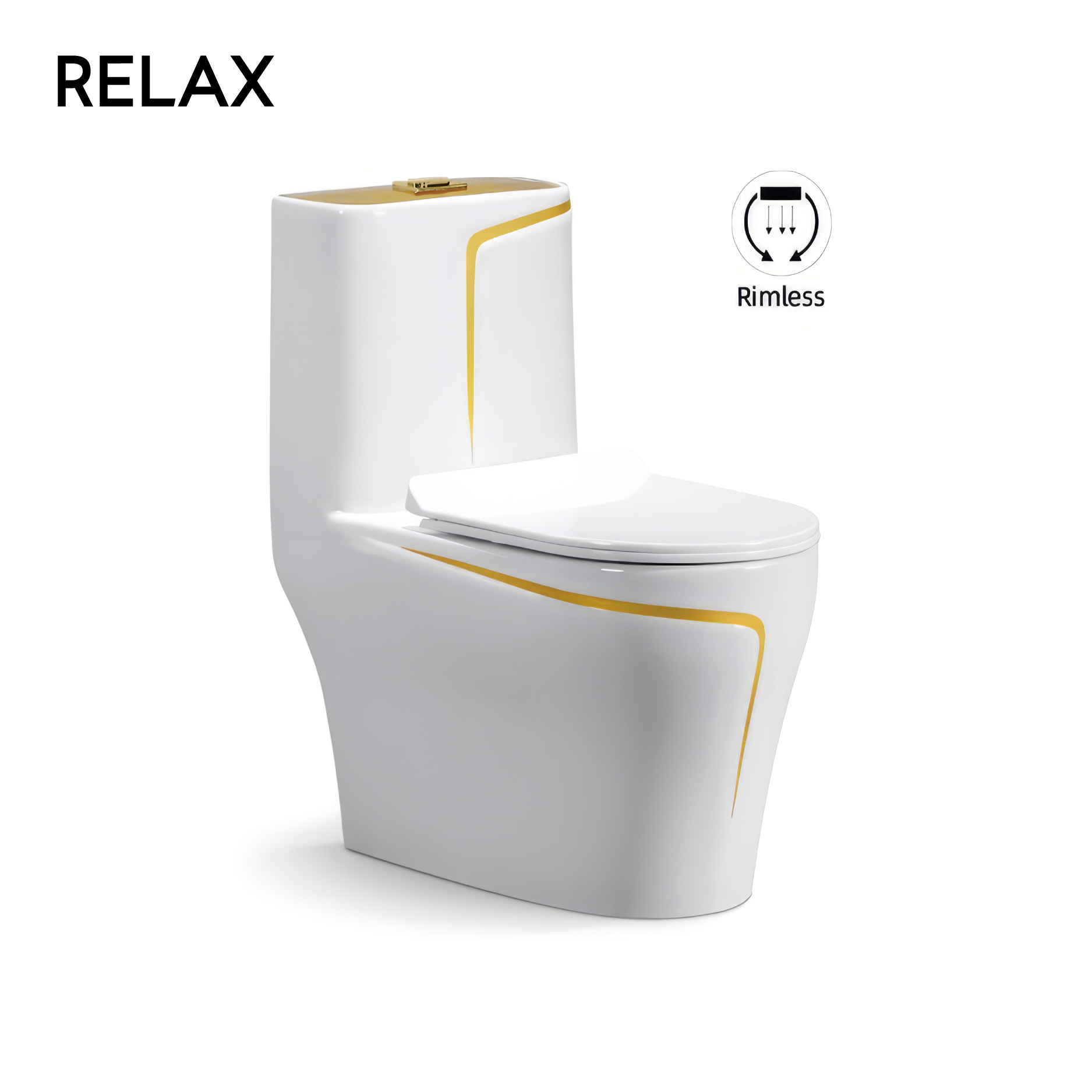 Siphonic one-piece toilet