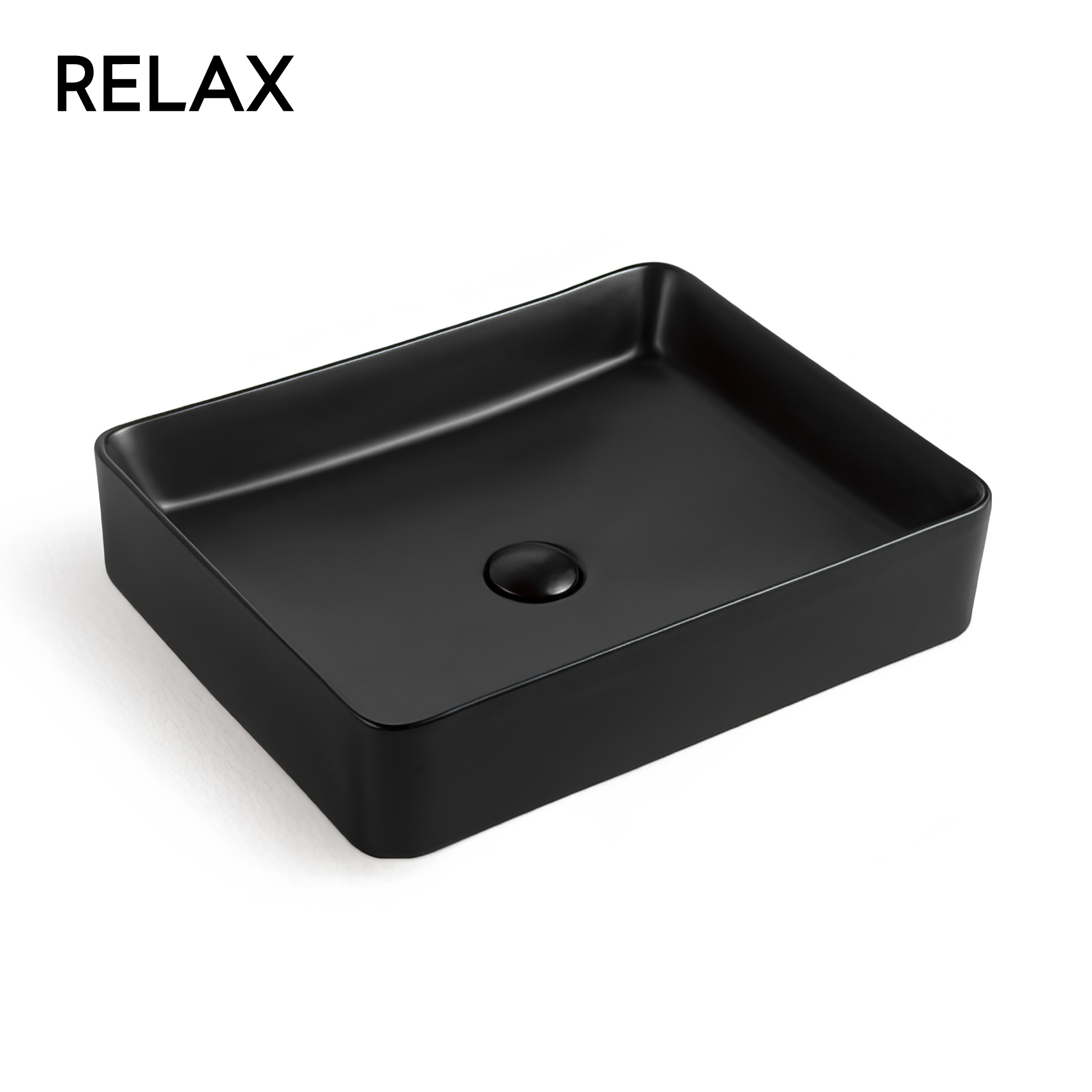 Ceramic Art Basin - Matte Black