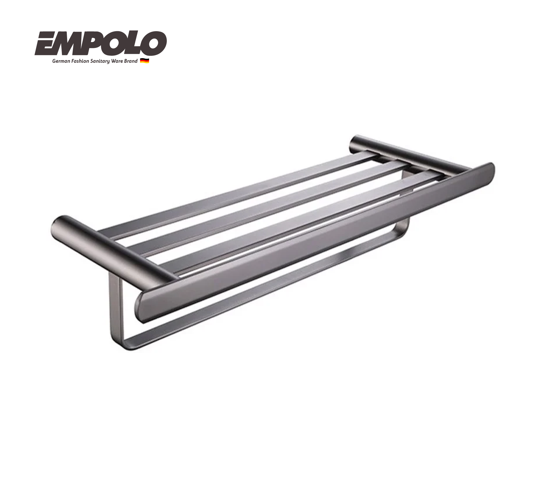 Double bath towel shelf -Brass - Gun metal